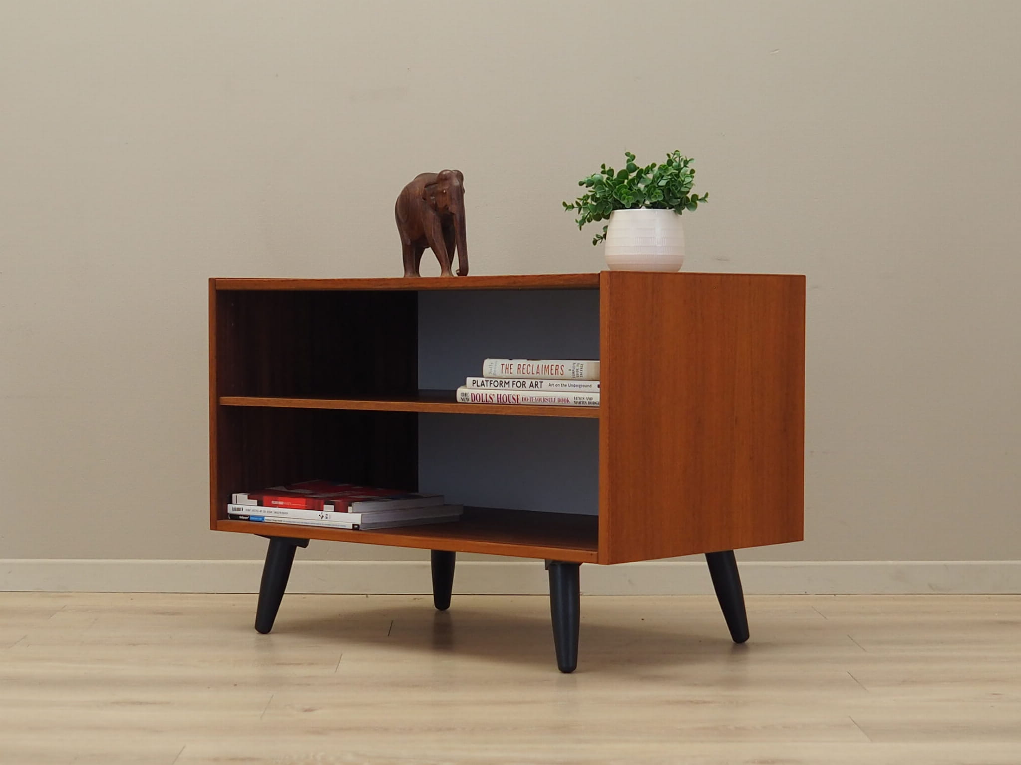 Vintage Bookshelf Teak Brown 1970s