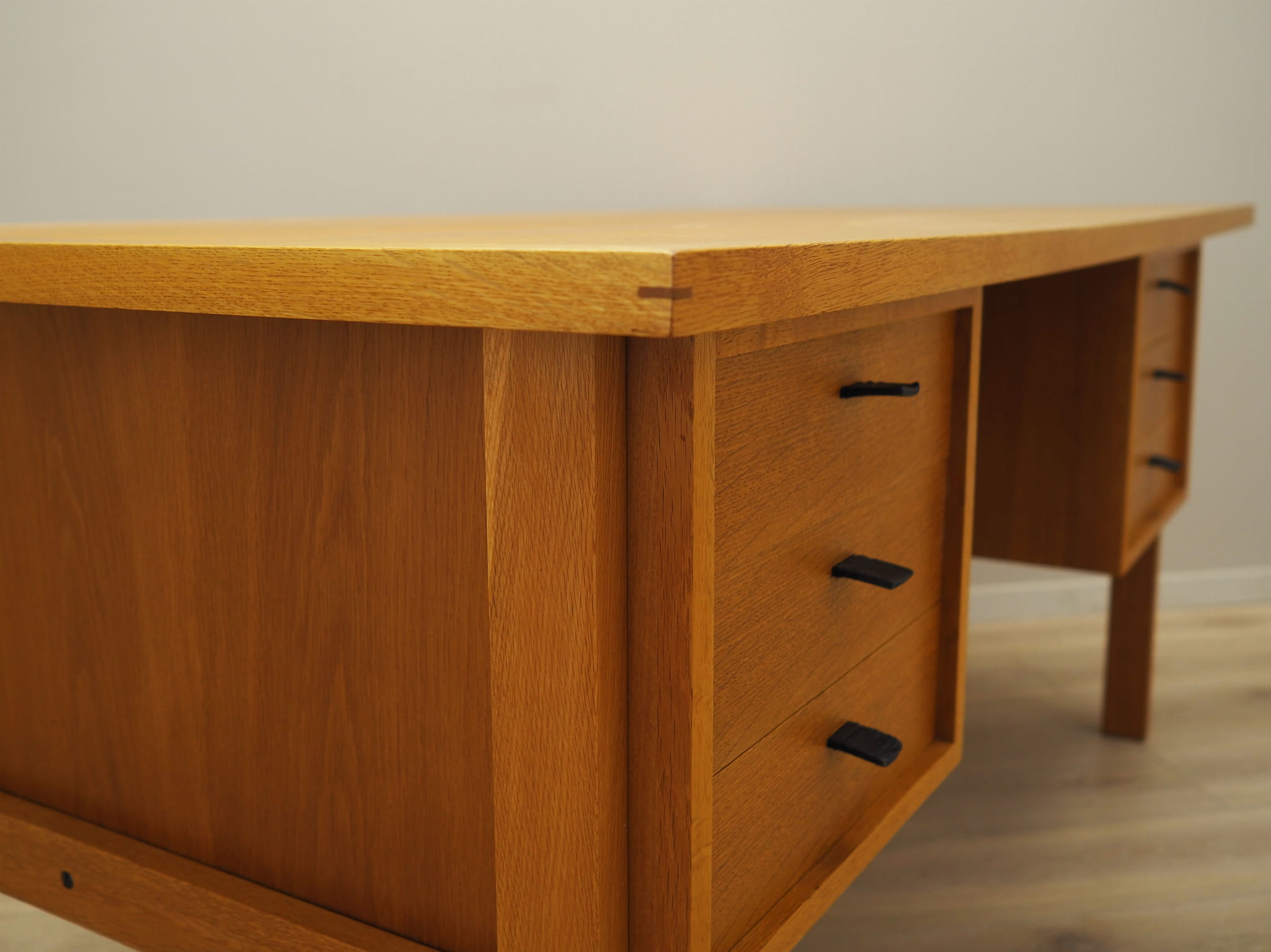 Vintage Desk Ash Wood Brown 1960s