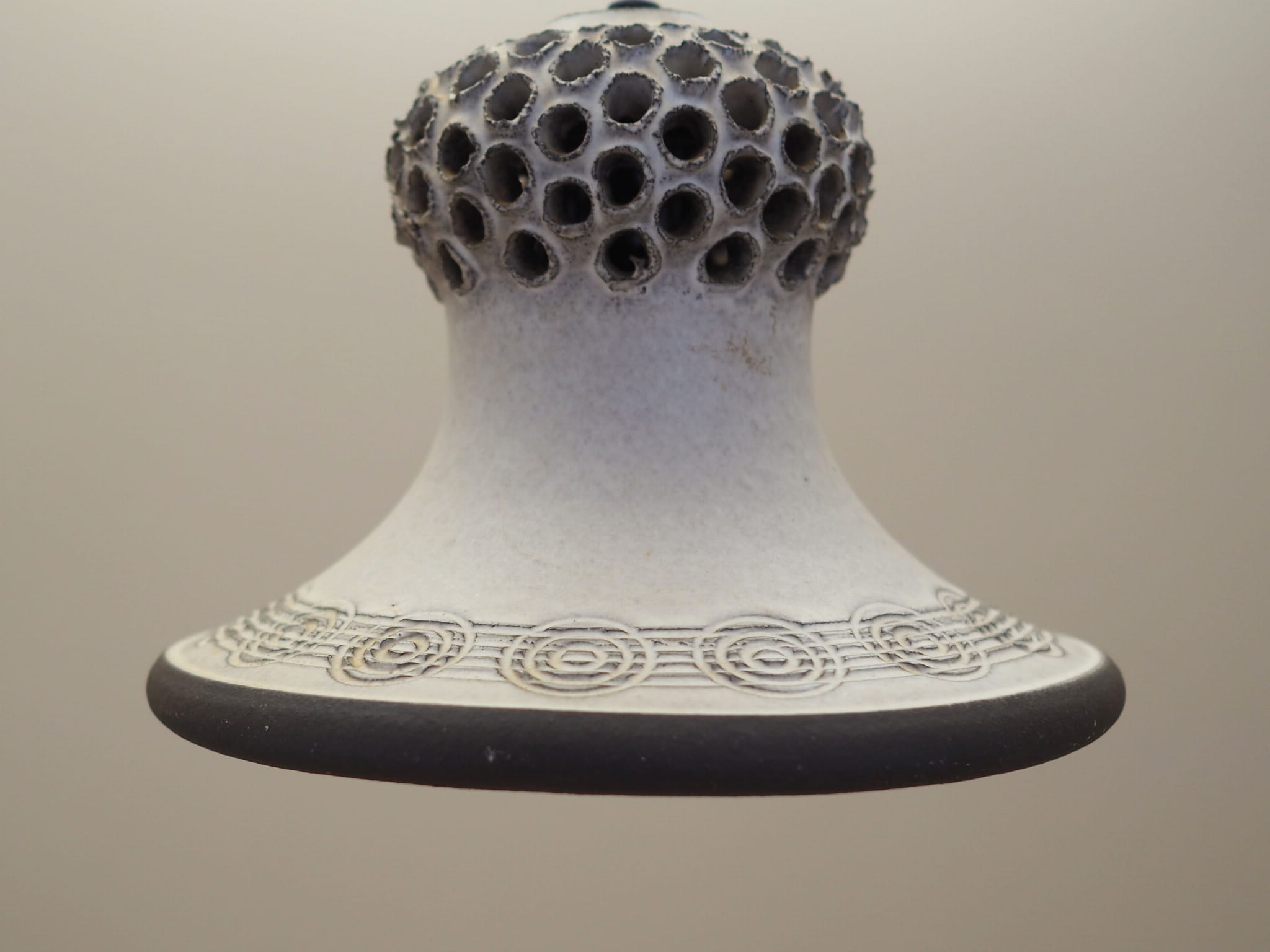 Vintage pendant lamp ceramic white 1960s