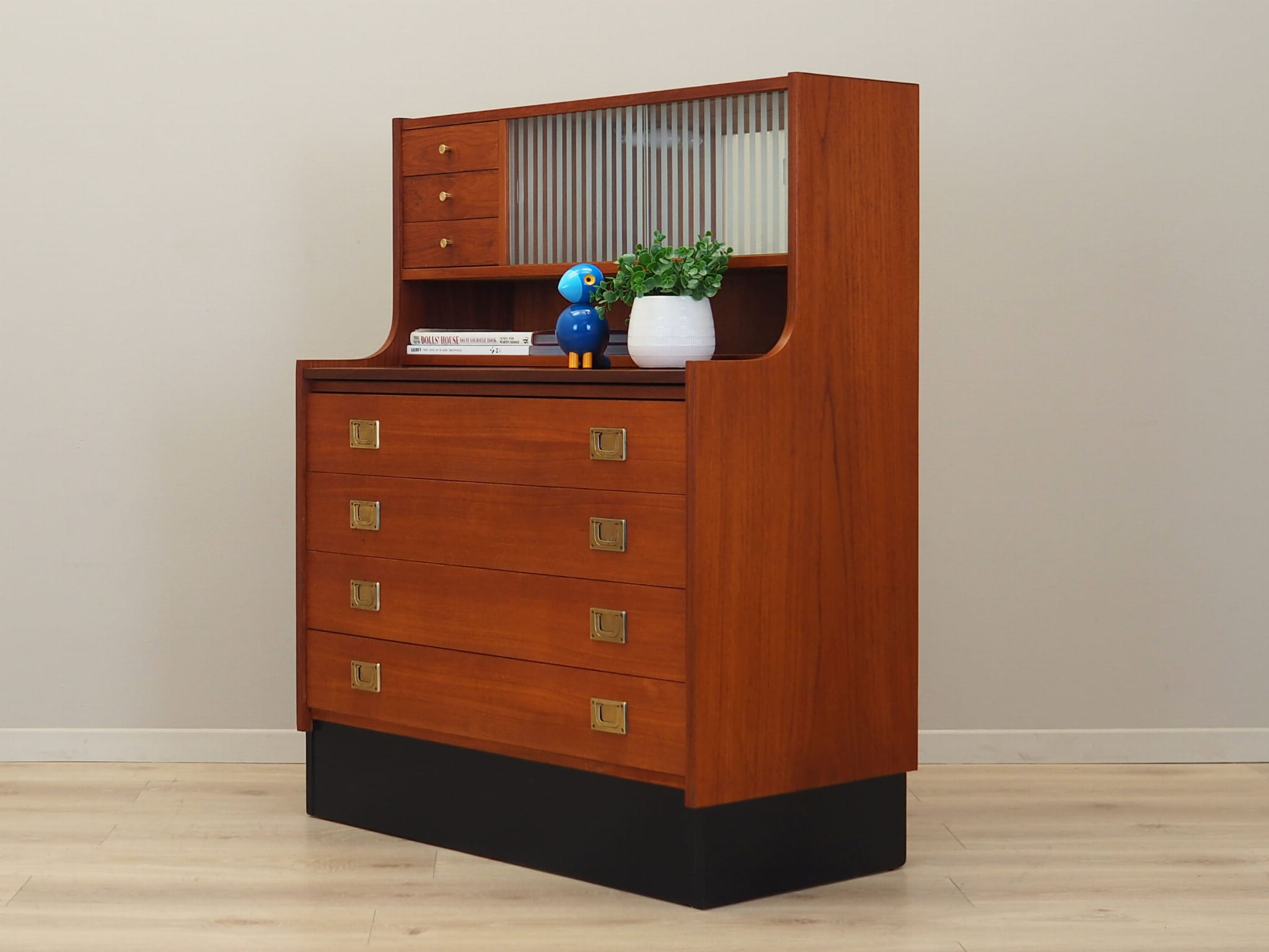 Vintage Secretary Teak Brown 1970s
