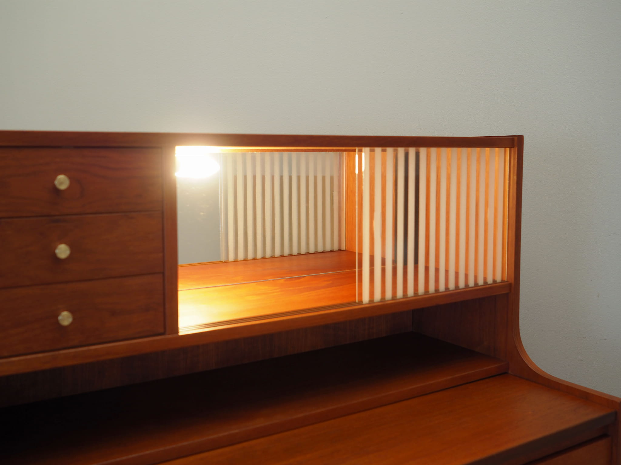 Vintage Secretary Teak Brown 1970s