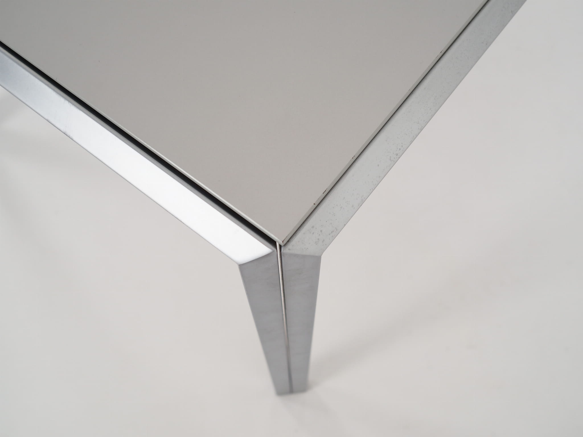 Vintage Table Aluminum Grey 1980s
