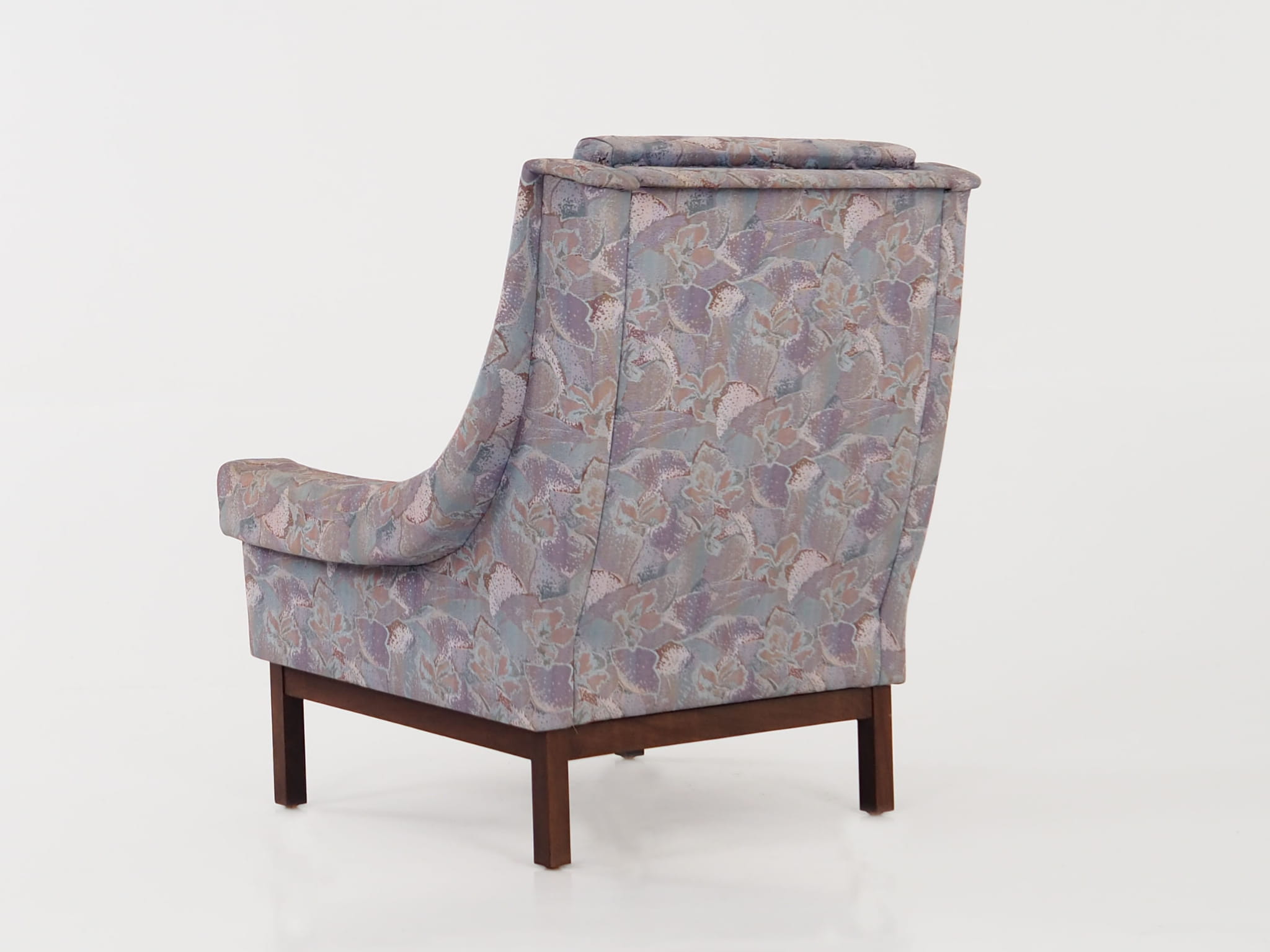 Vintage armchair beech wood textile violet 1960s
