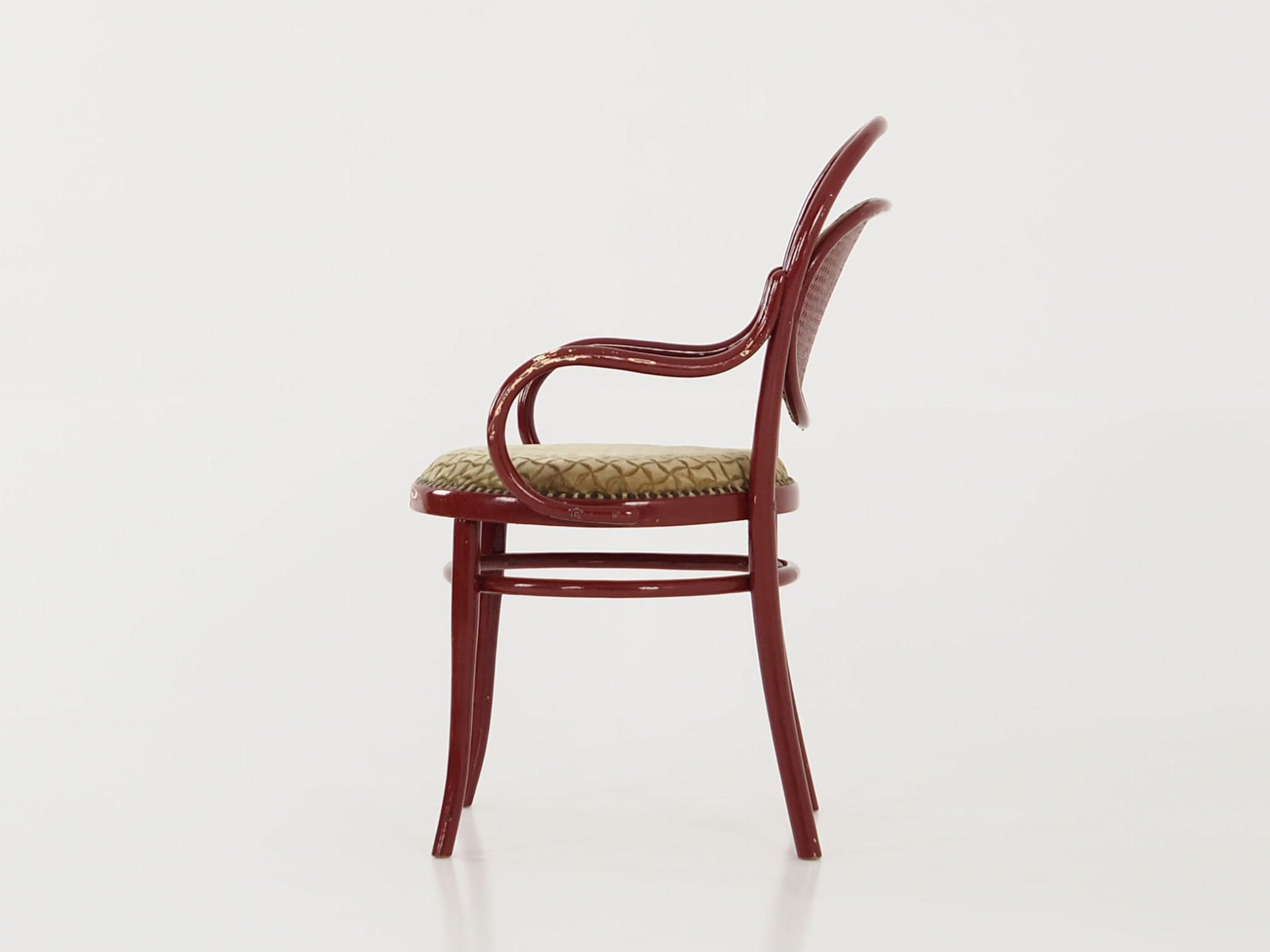Vintage chair beech wood textile green