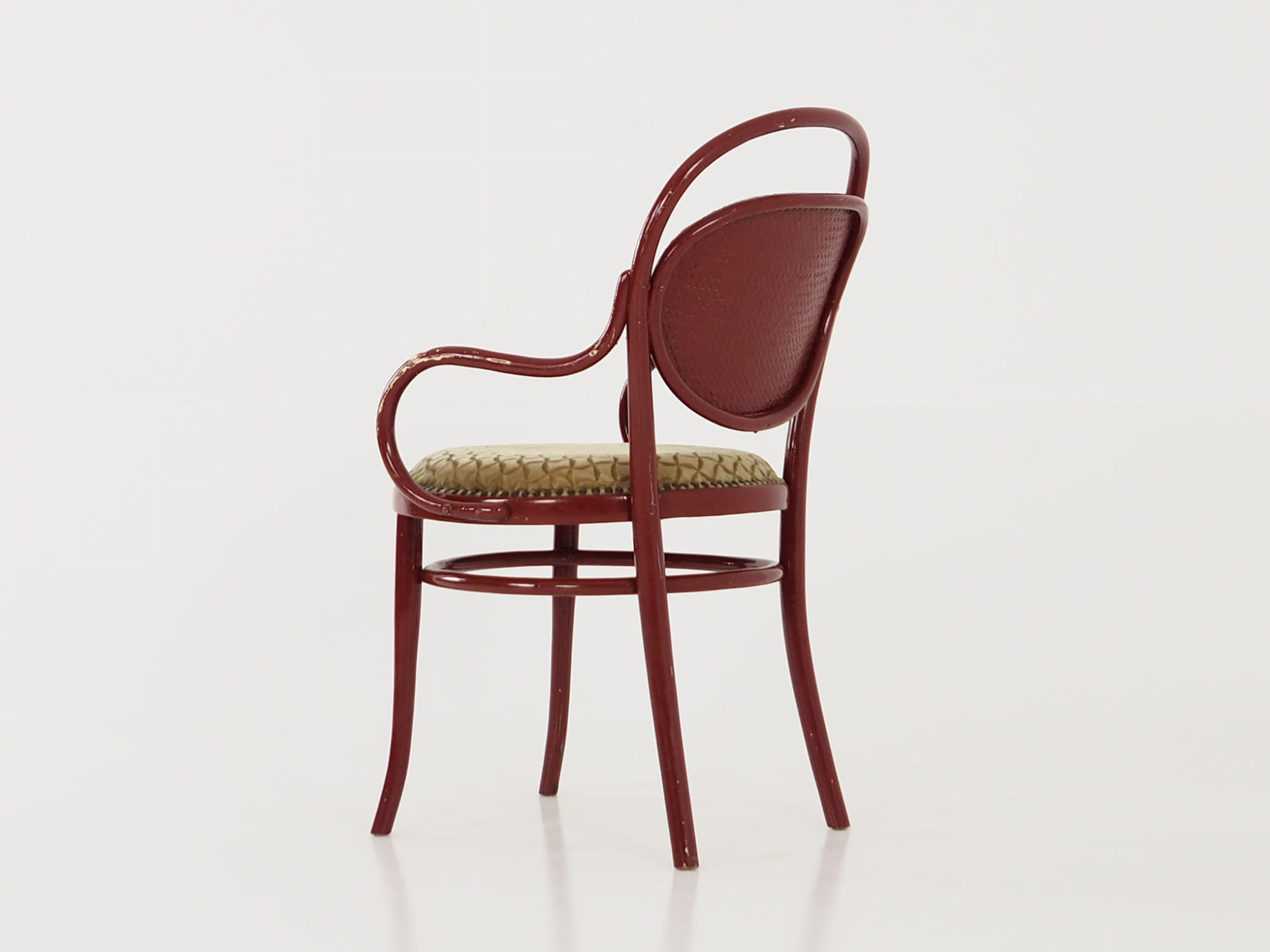 Vintage chair beech wood textile green