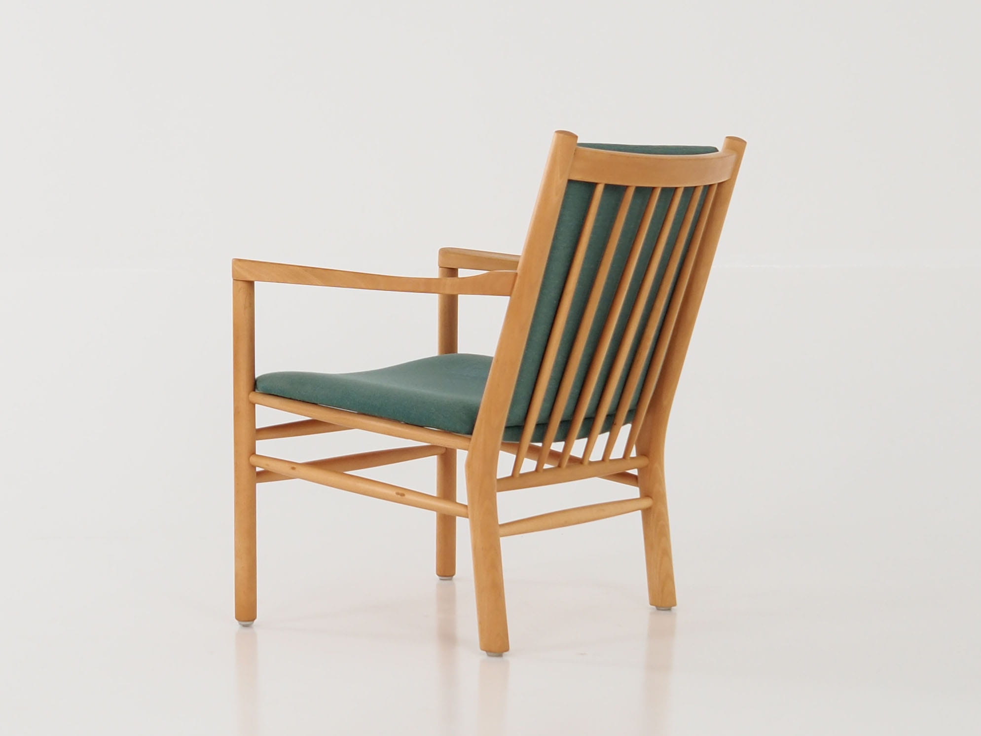 Vintage chair Beech wood Green 1970s