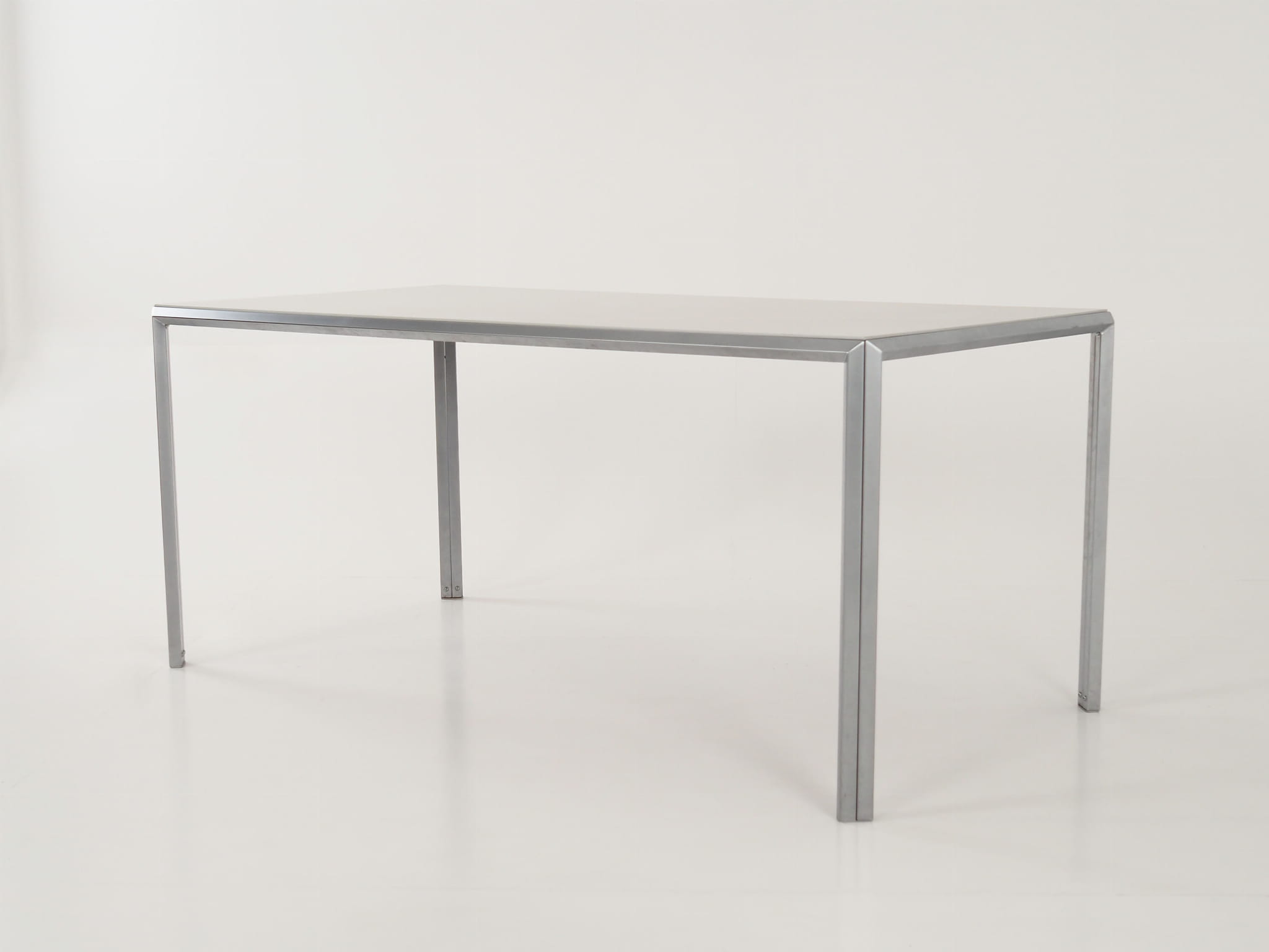 Vintage Table Aluminum Grey 1980s