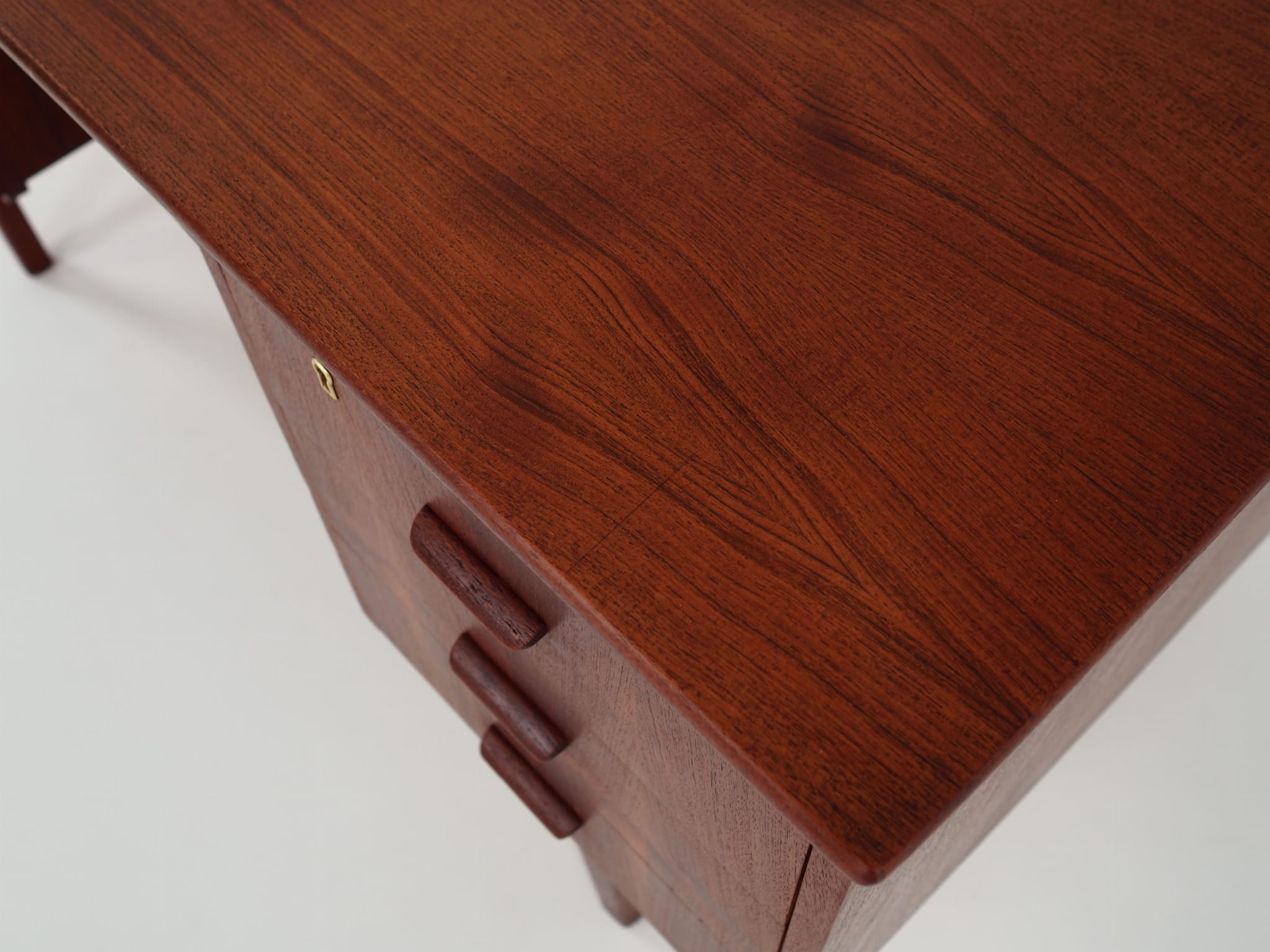 Vintage Desk Teak Wood Brown 1970s