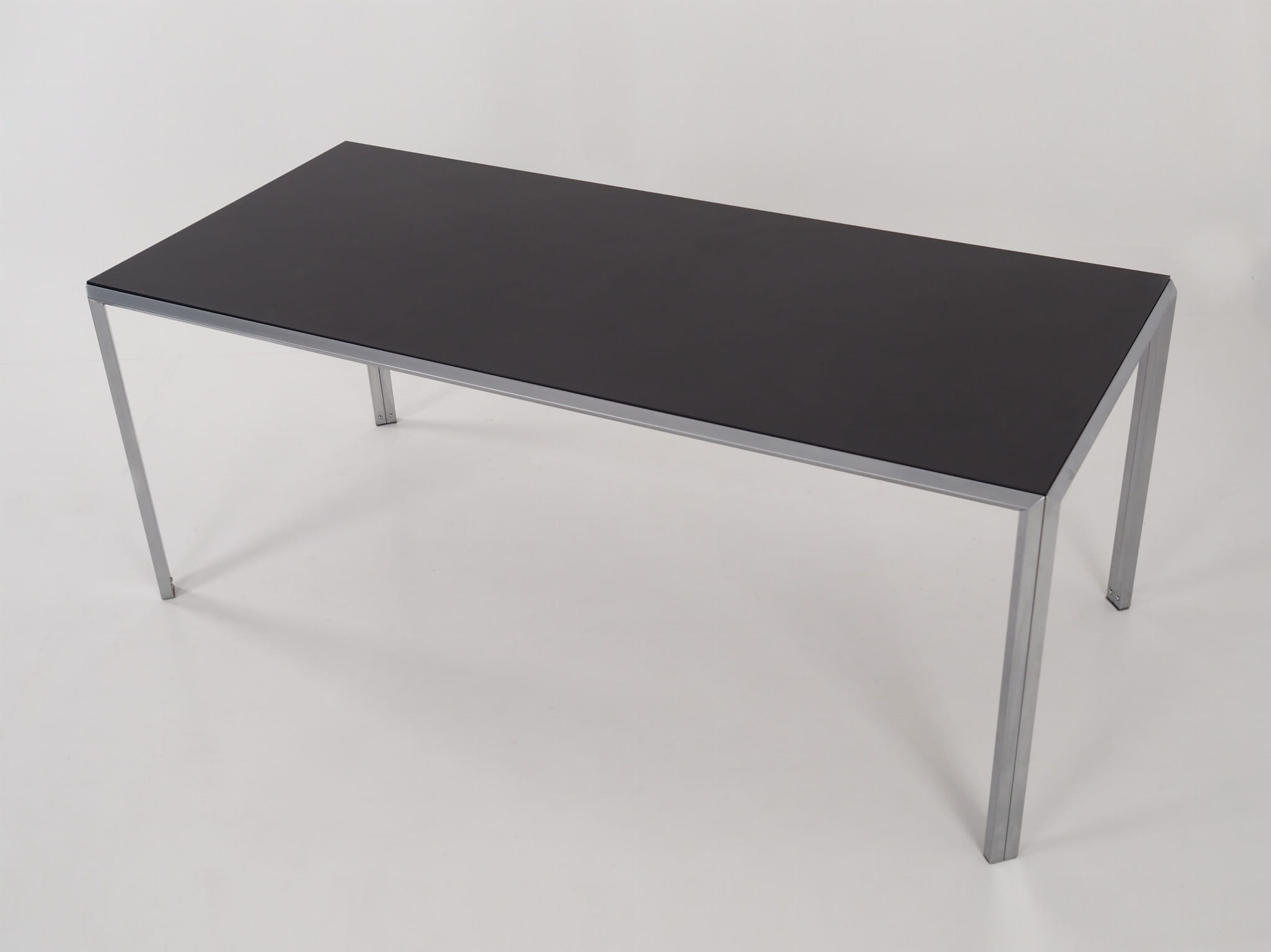 Vintage Table Aluminum Grey 1980s