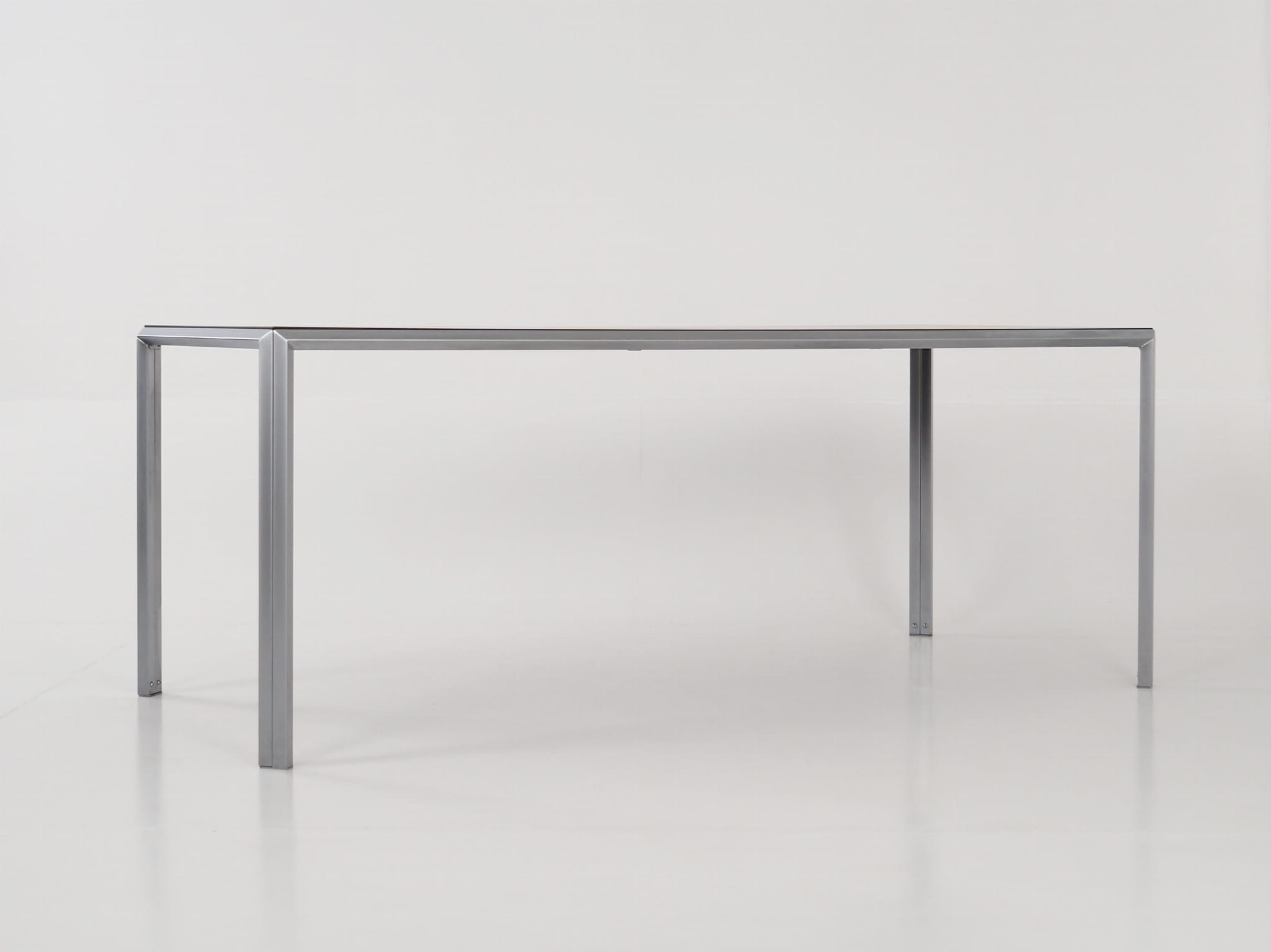 Vintage Table Aluminum Grey 1980s