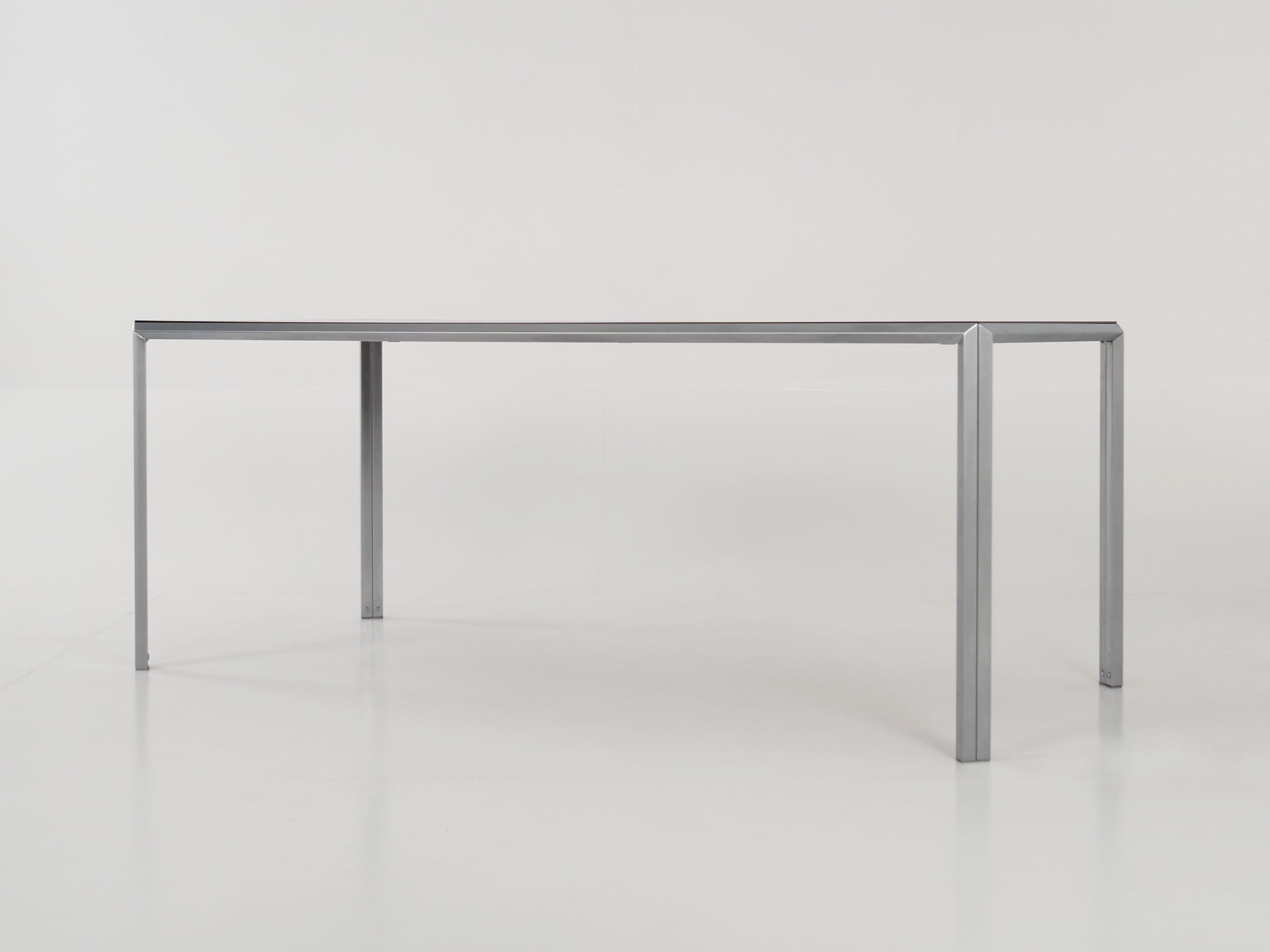 Vintage Table Aluminum Grey 1980s