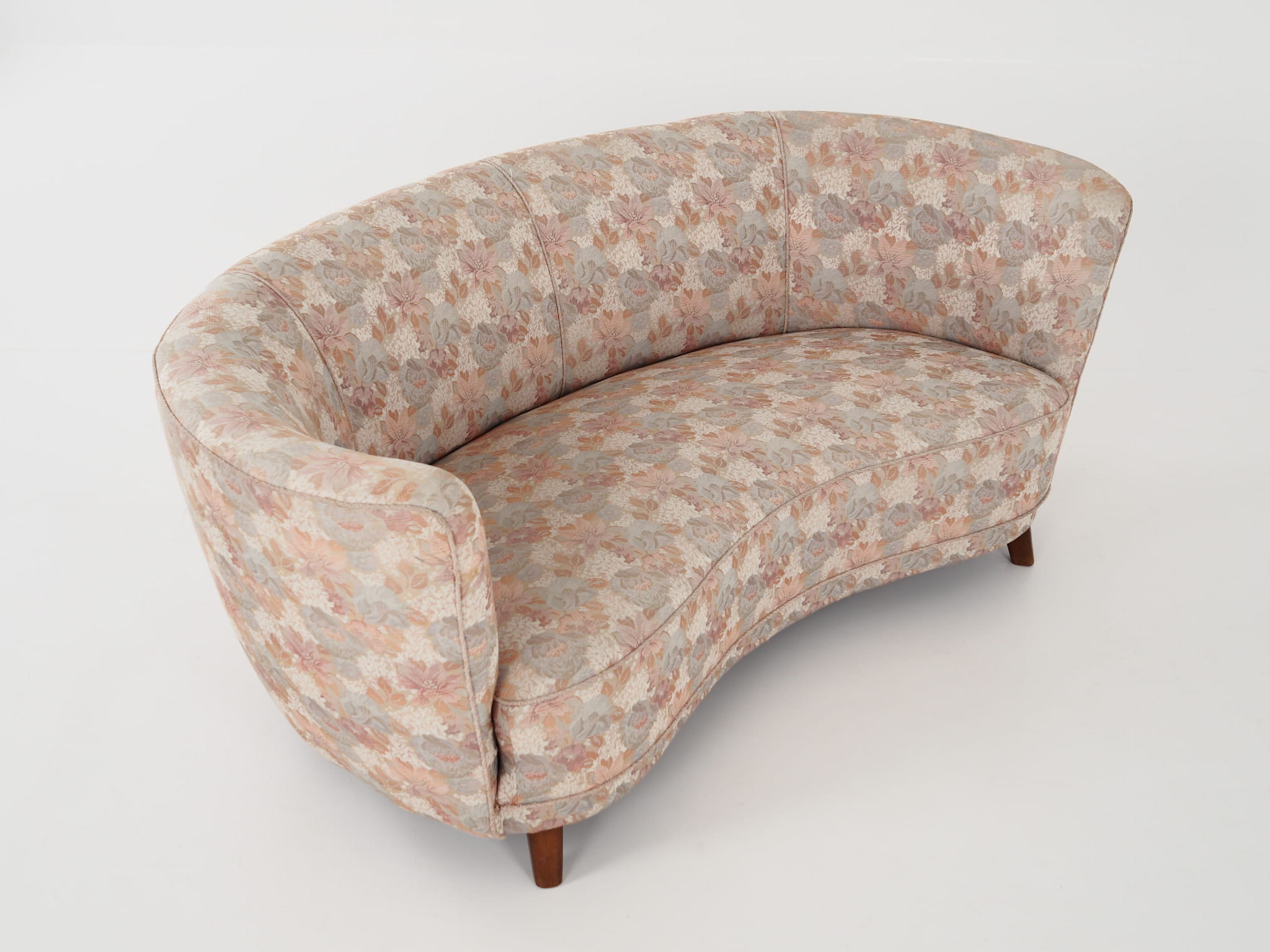 Vintage Sofa Beechwood Textile Multicolored 1970s
