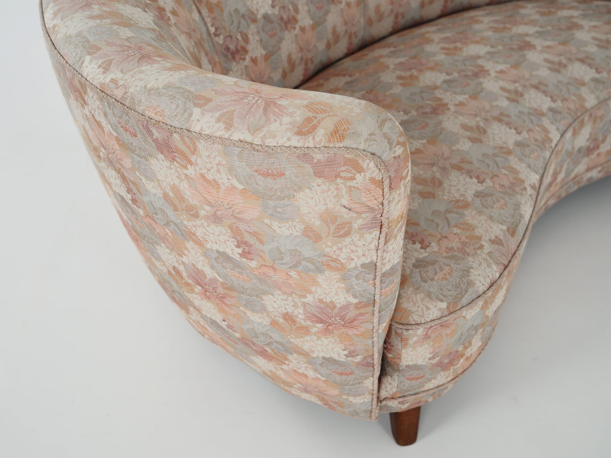 Vintage Sofa Beechwood Textile Multicolored 1970s