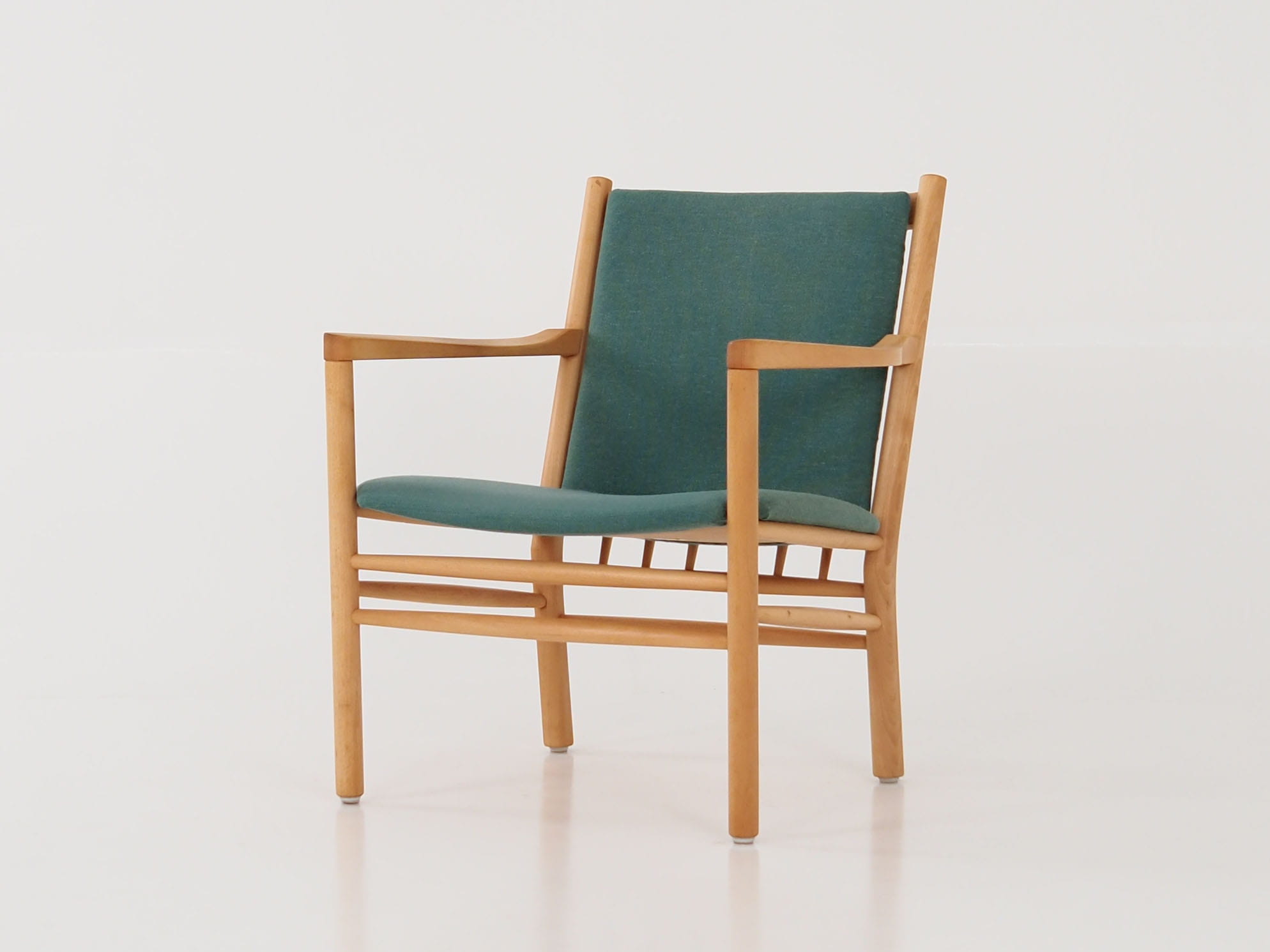 Vintage Stuhl Buchenholz Grün 1970er Jahre