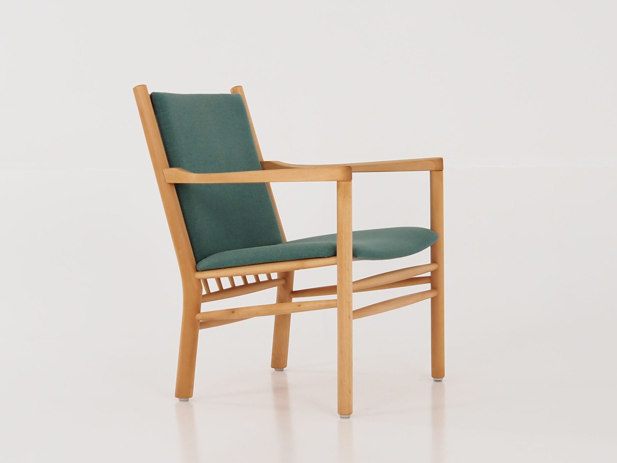 Vintage chair Beech wood Green 1970s
