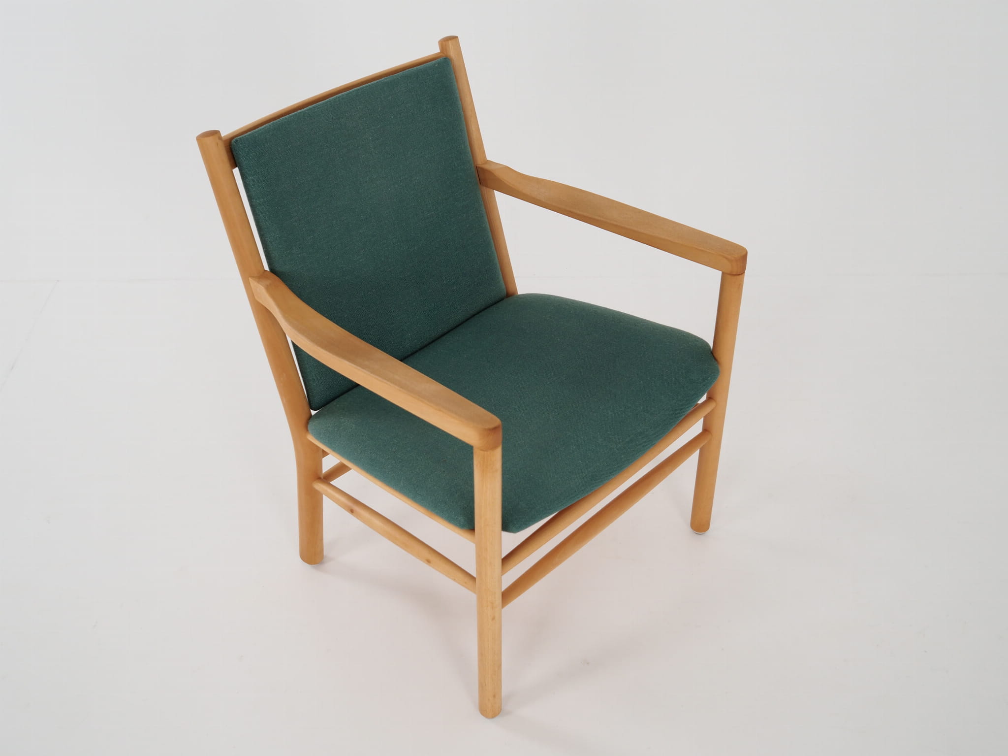 Vintage Stuhl Buchenholz Grün 1970er Jahre