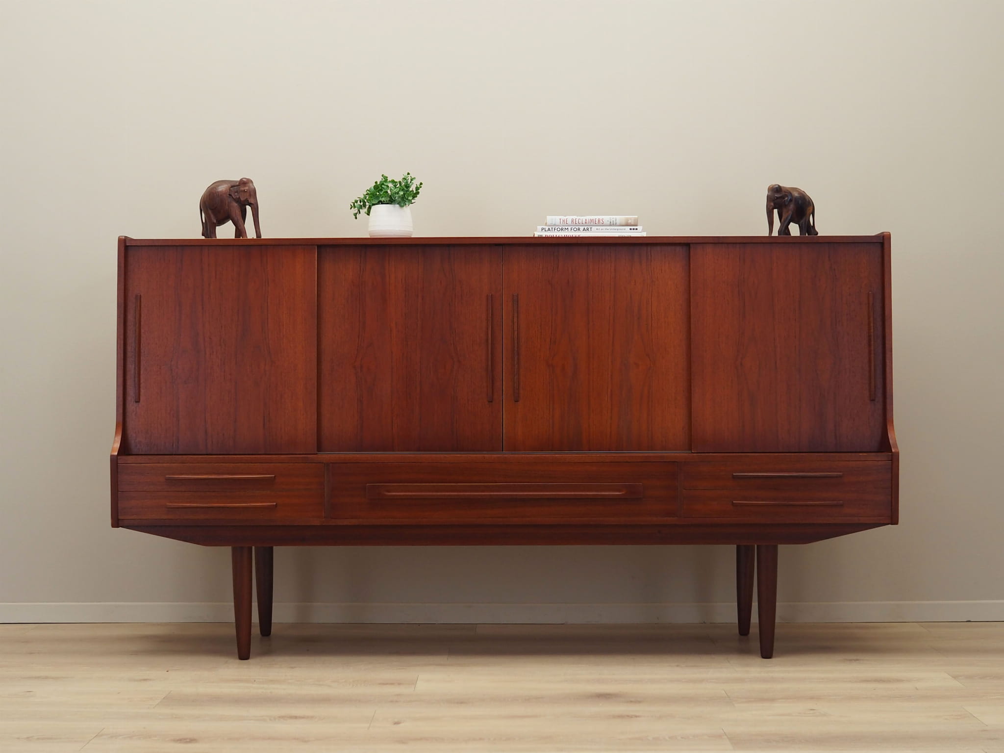 Vintage sideboard teak wood brown 1960s