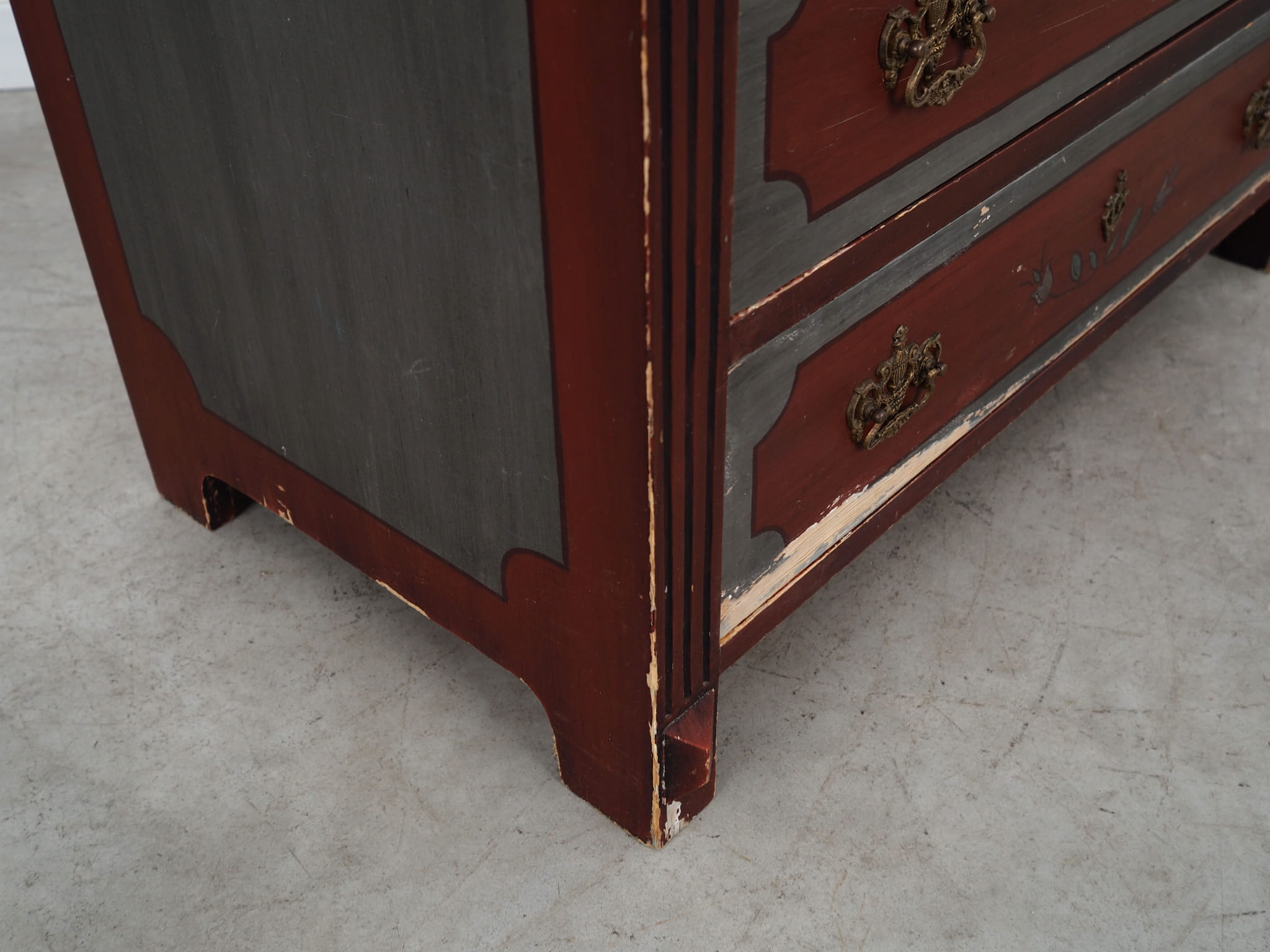 Vintage chest of drawers Pine wood Brown 1950s