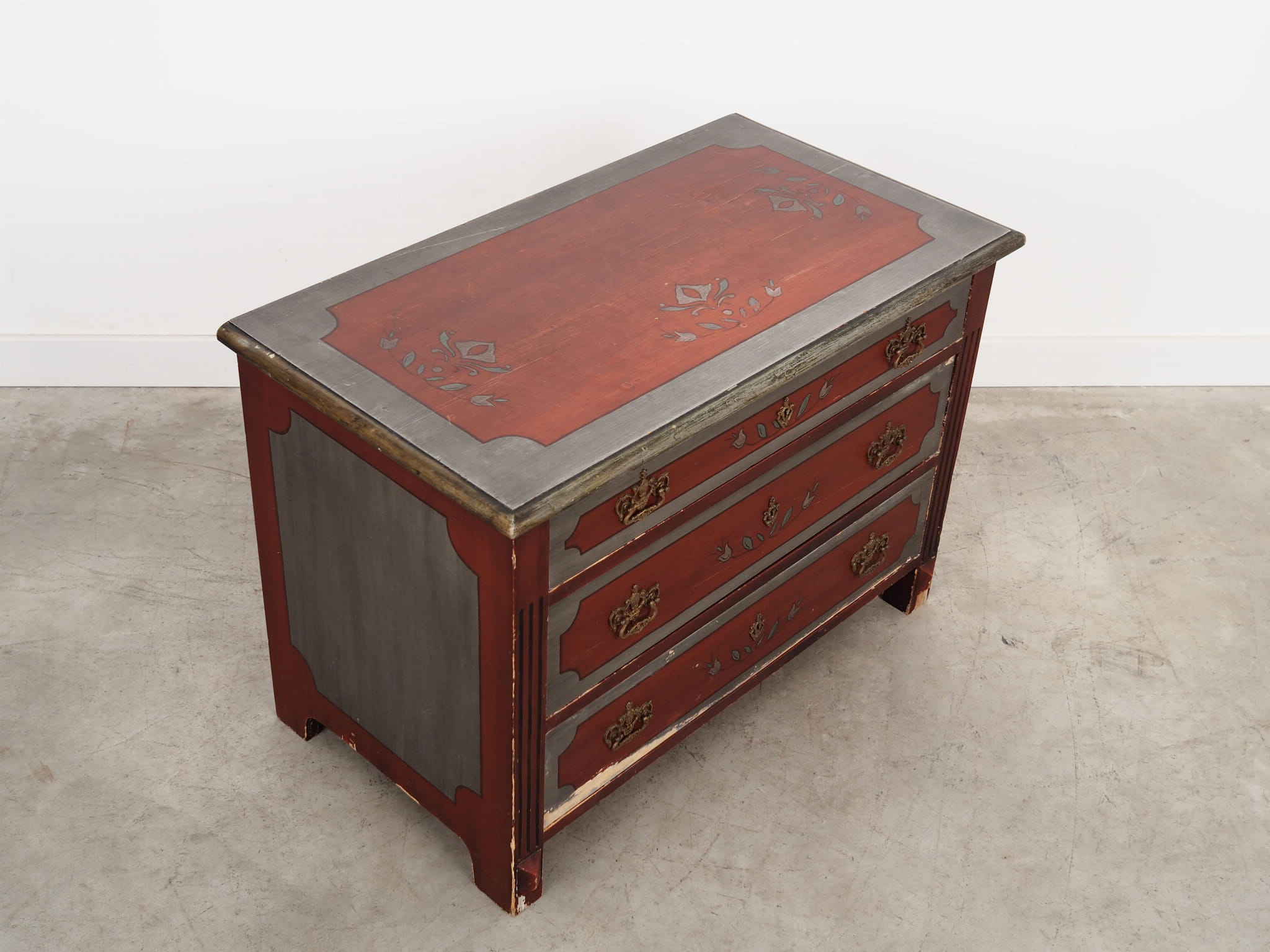 Vintage chest of drawers Pine wood Brown 1950s