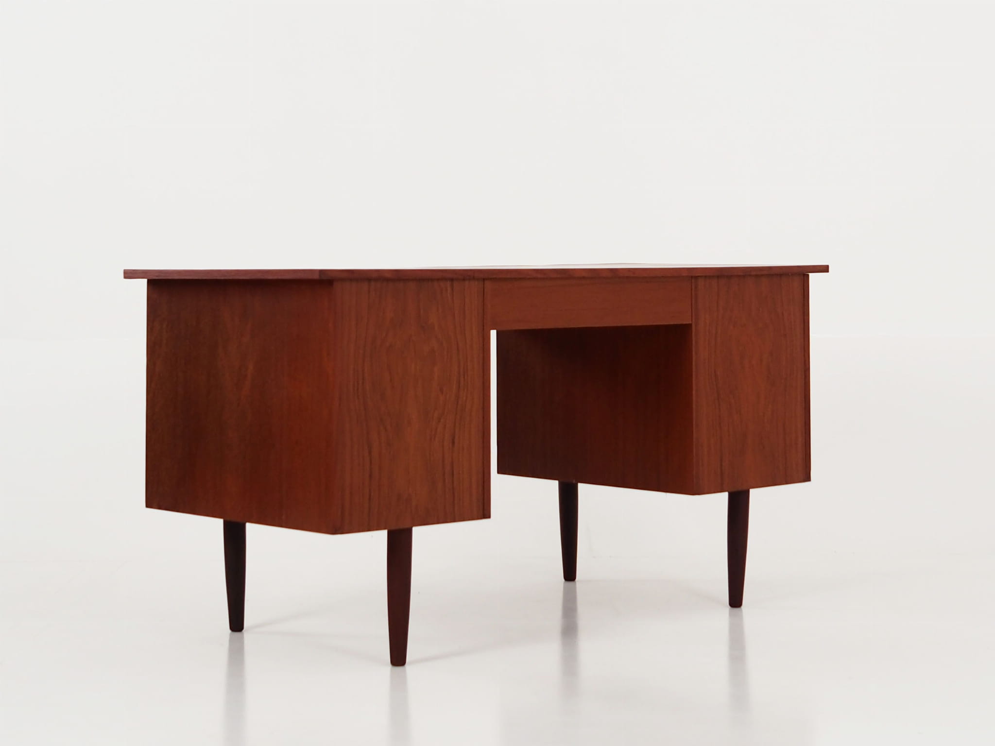 Vintage Desk Teak Wood Brown 1970s