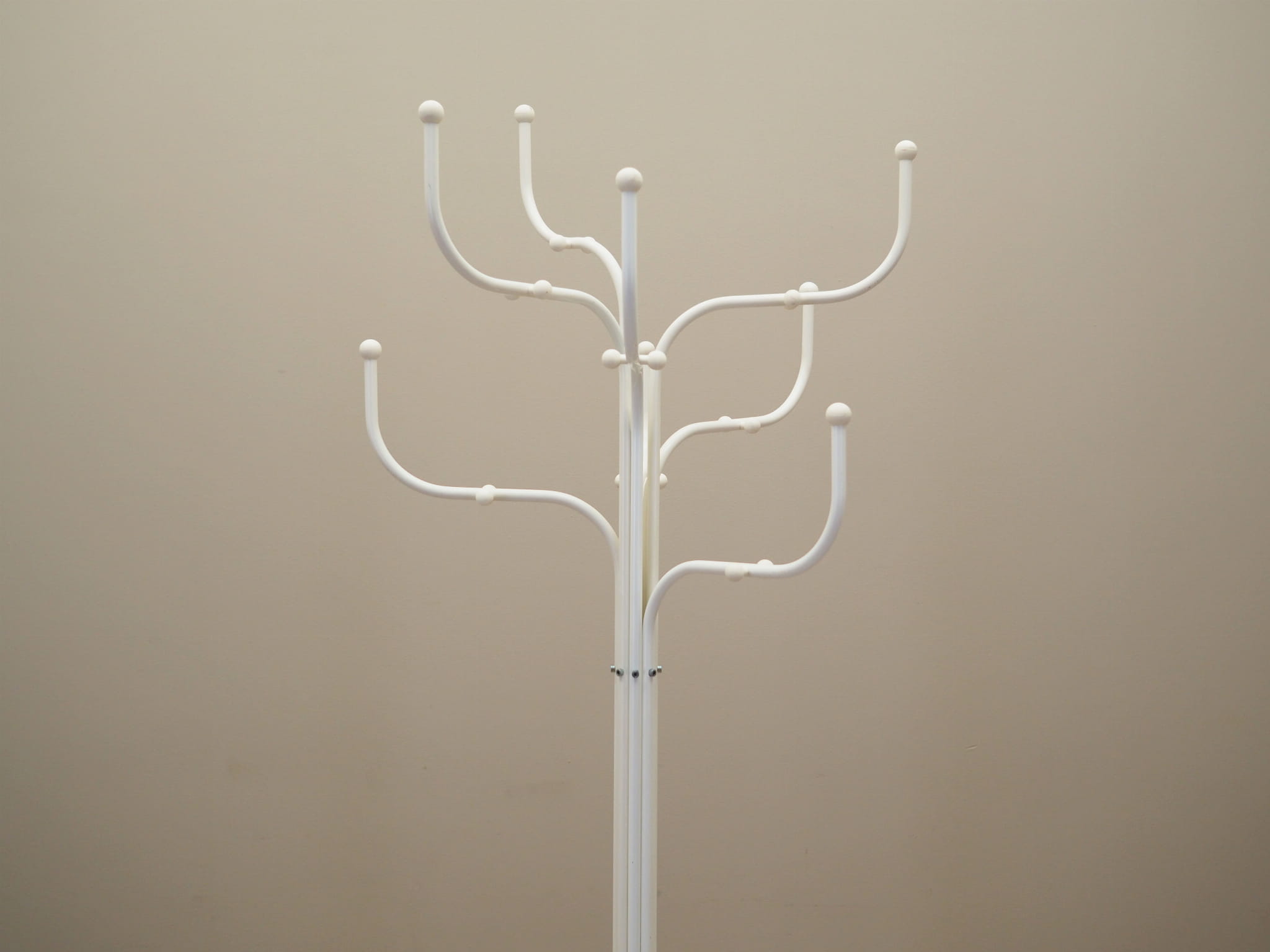 Vintage coat rack metal white 1970s