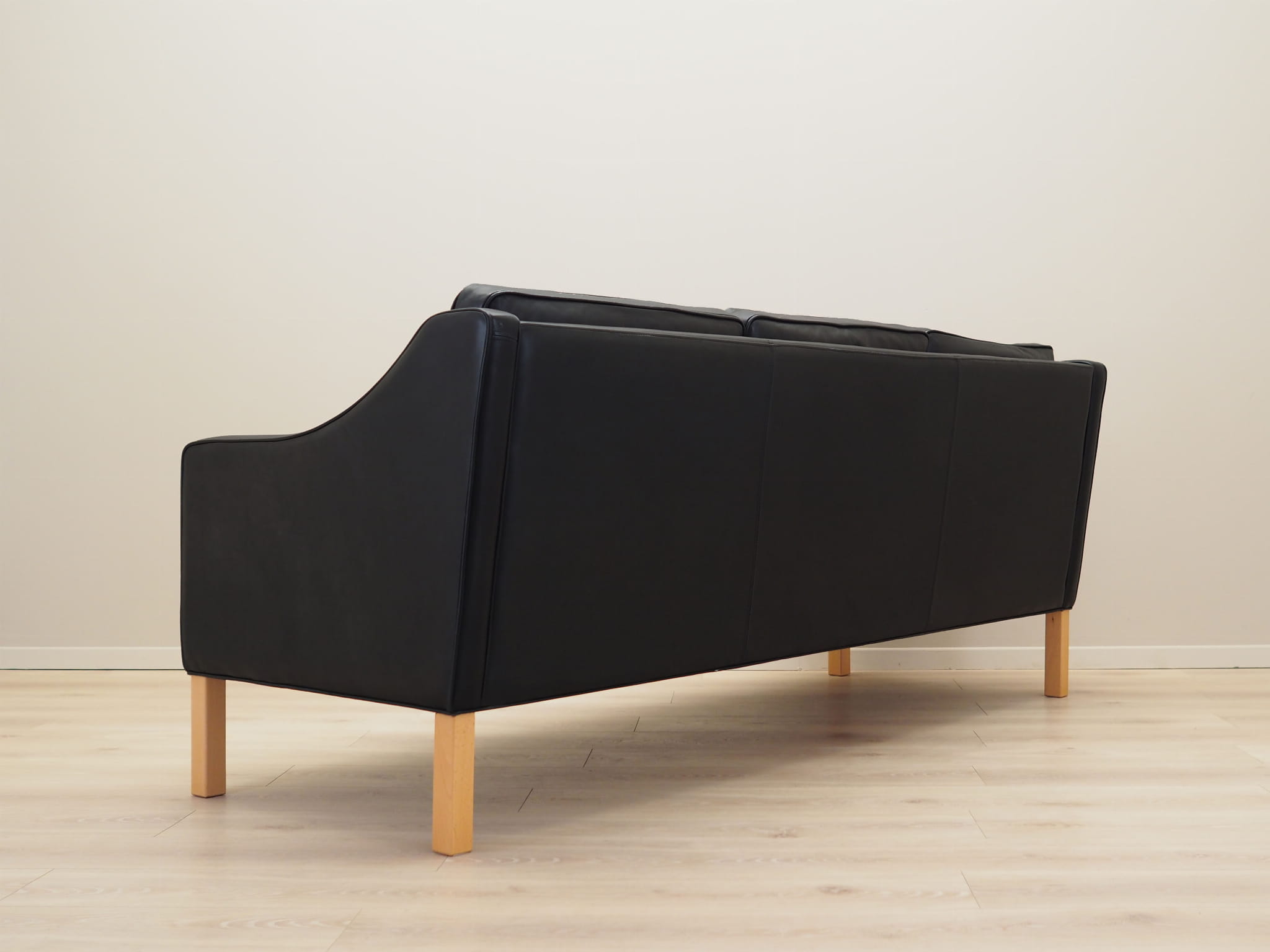 Sofa Leather Black 1970s