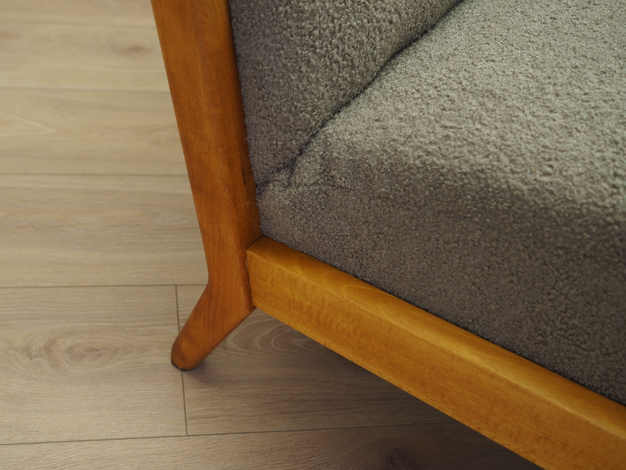 Vintage Sofa Beech wood Textile Grey 1960s