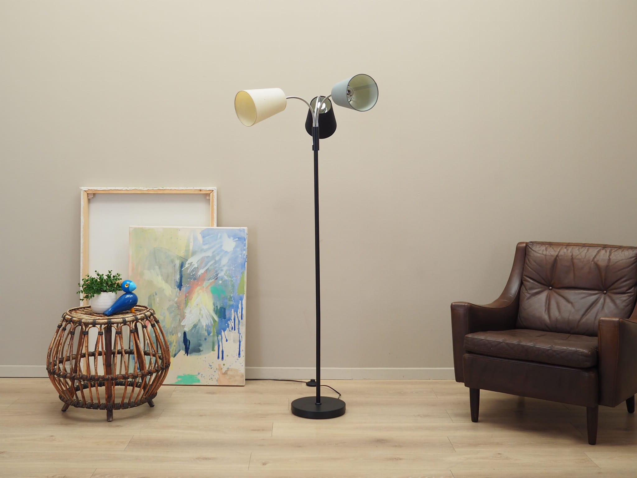 Floor lamp Metal Textile Multicolor 1970s