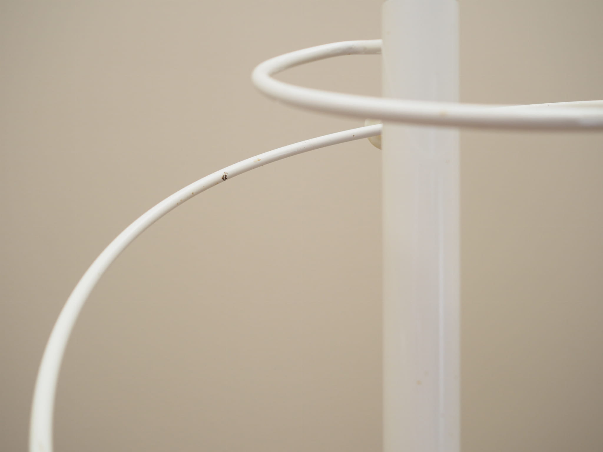 Vintage coat rack metal white 1970s