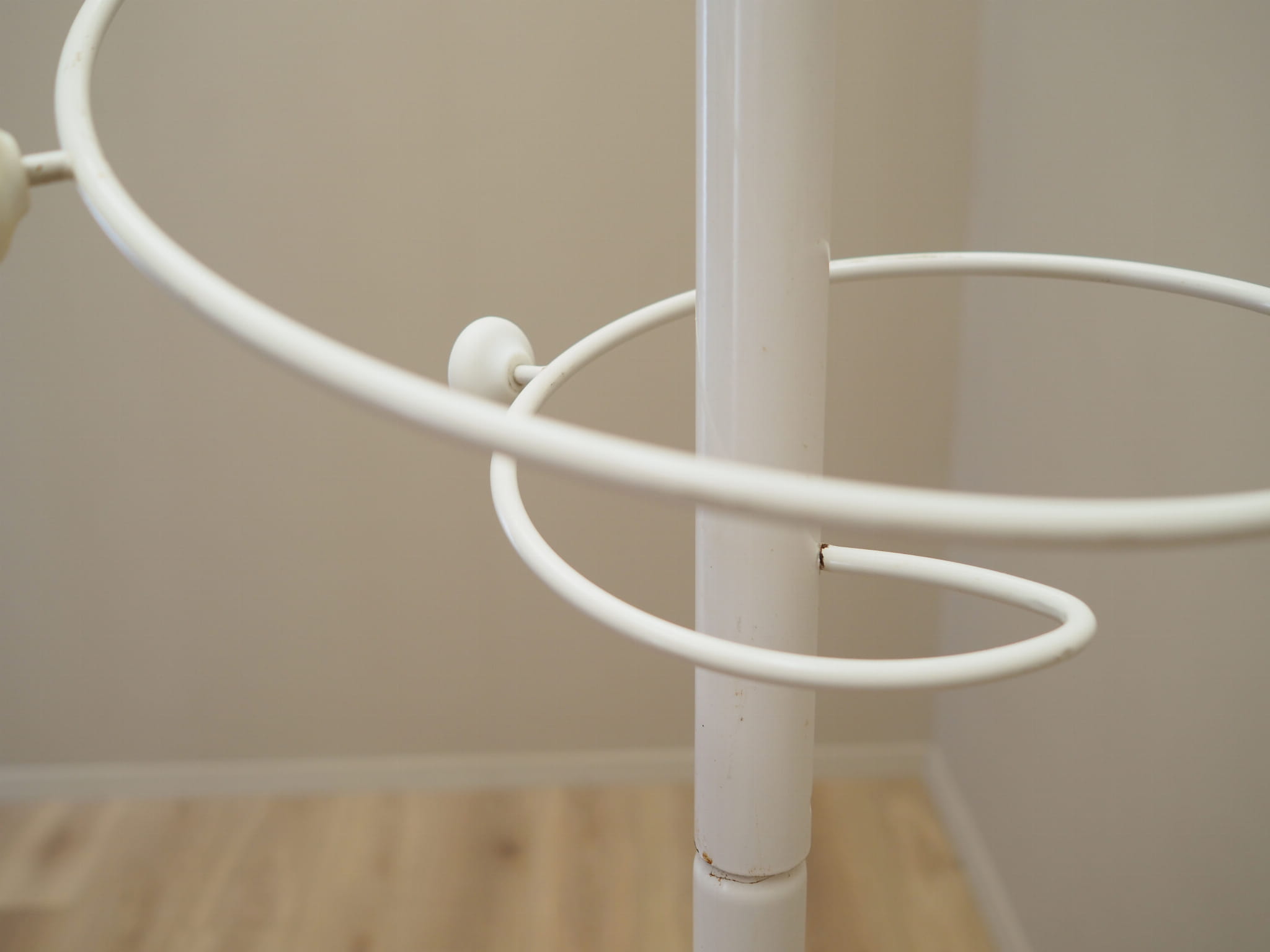 Vintage coat rack metal white 1970s