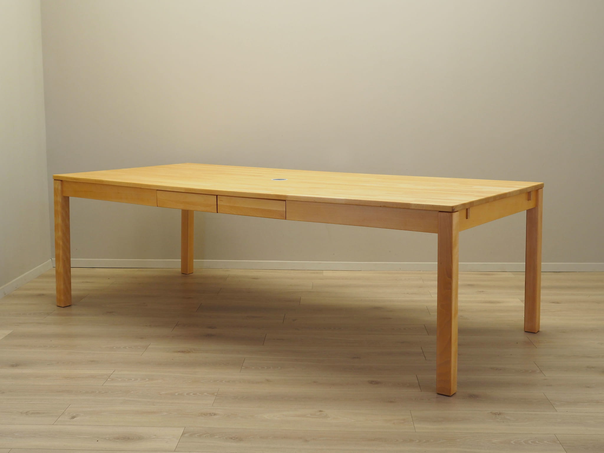 Vintage Desk Wood Beige 1980s