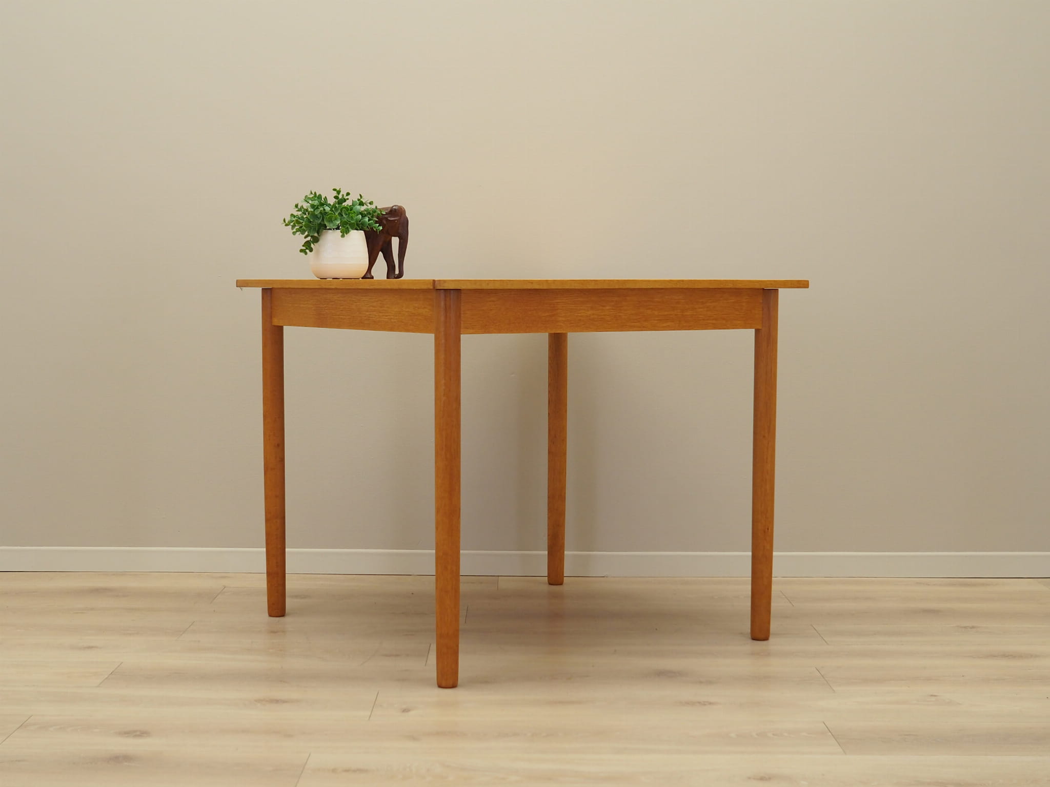 Vintage table ash wood brown 1960s