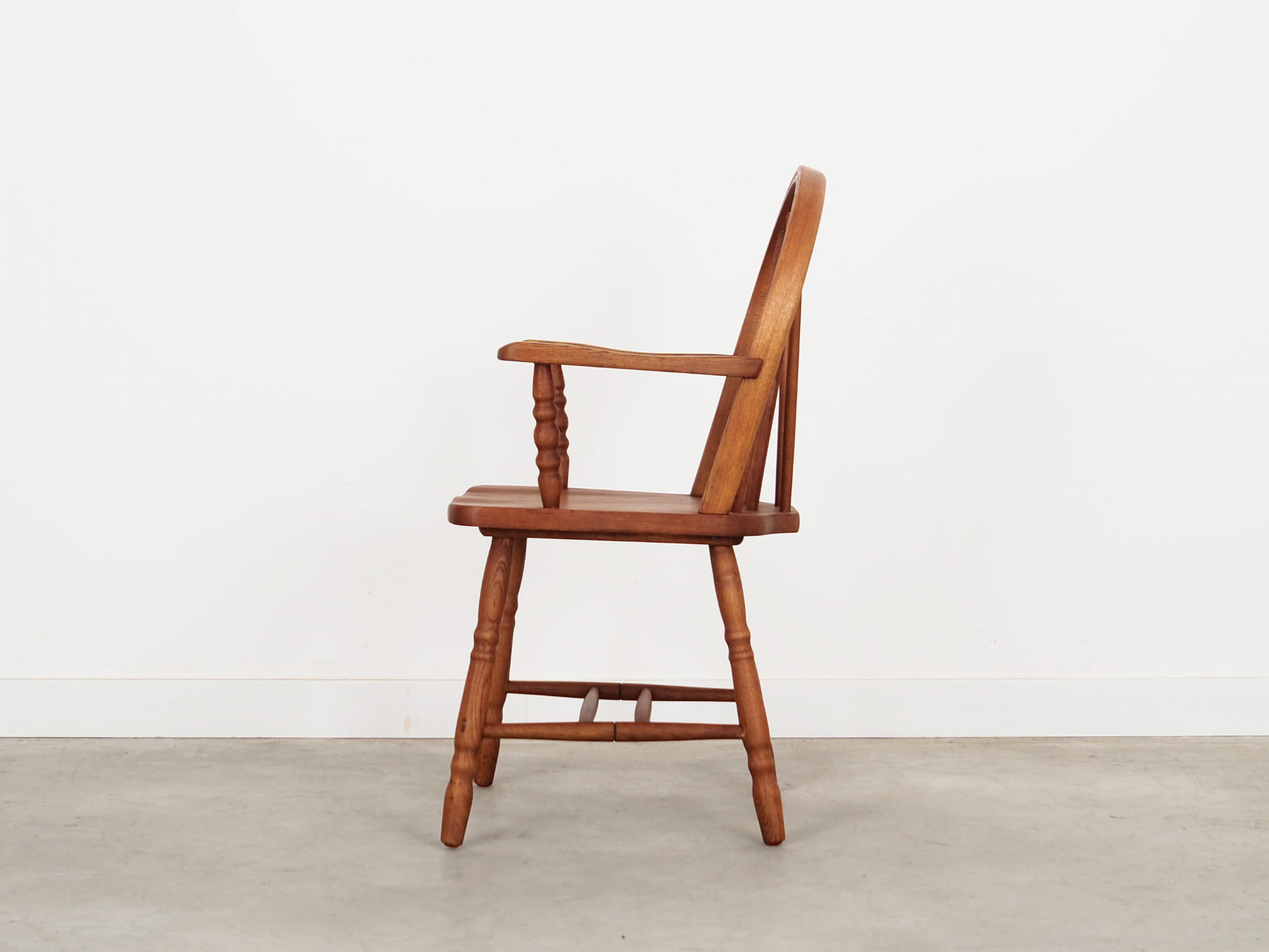 Vintage Armchair Oak Wood Brown 1960s