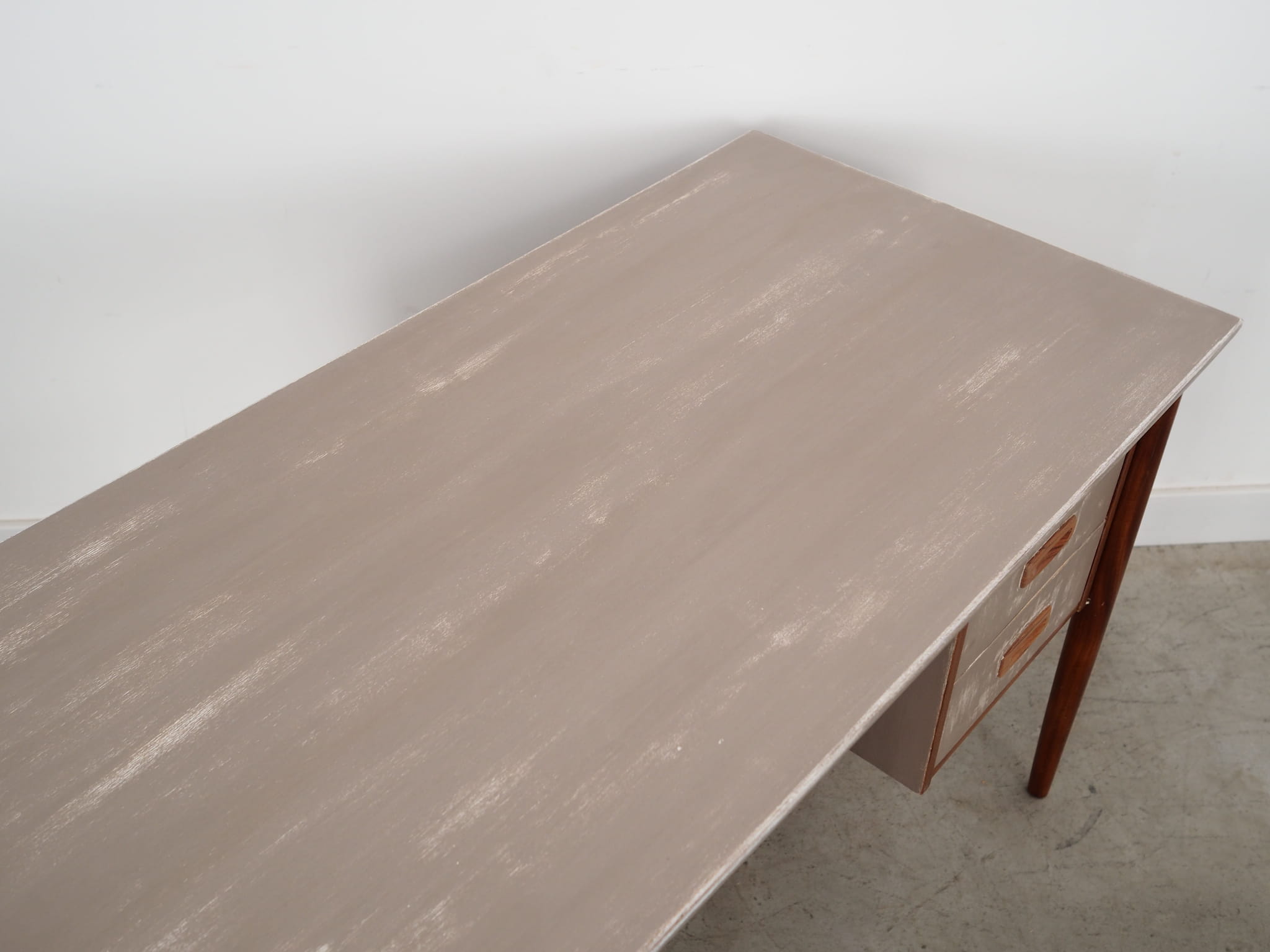 Vintage Desk Teak Wood Brown 1960s