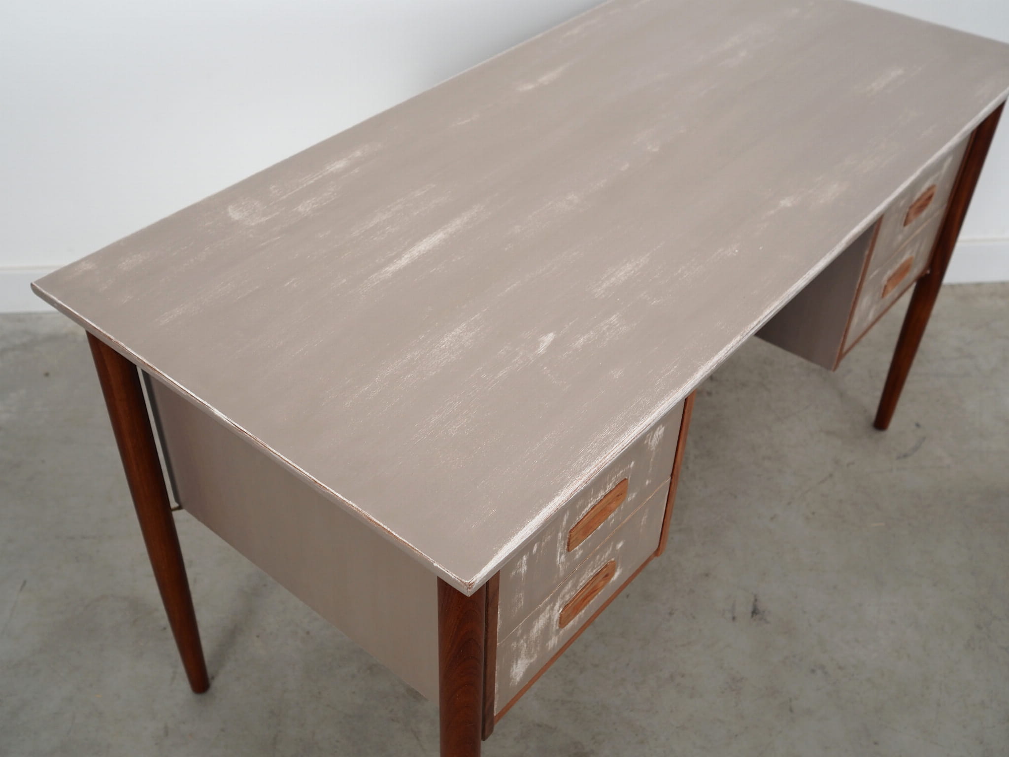 Vintage Desk Teak Wood Brown 1960s