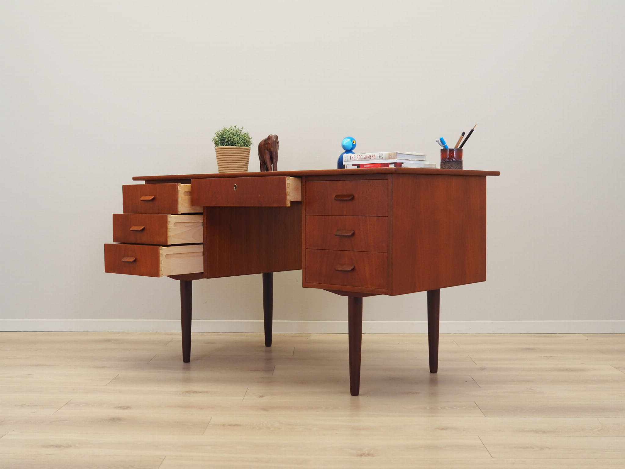 Vintage Teakwood Desk Brown 1970s