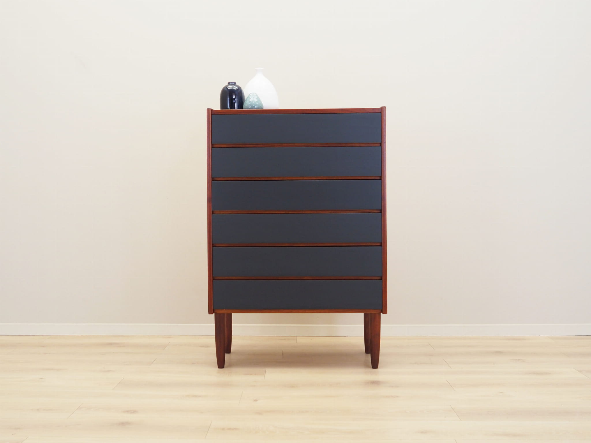 Vintage chest of drawers Teak wood Brown 1970s