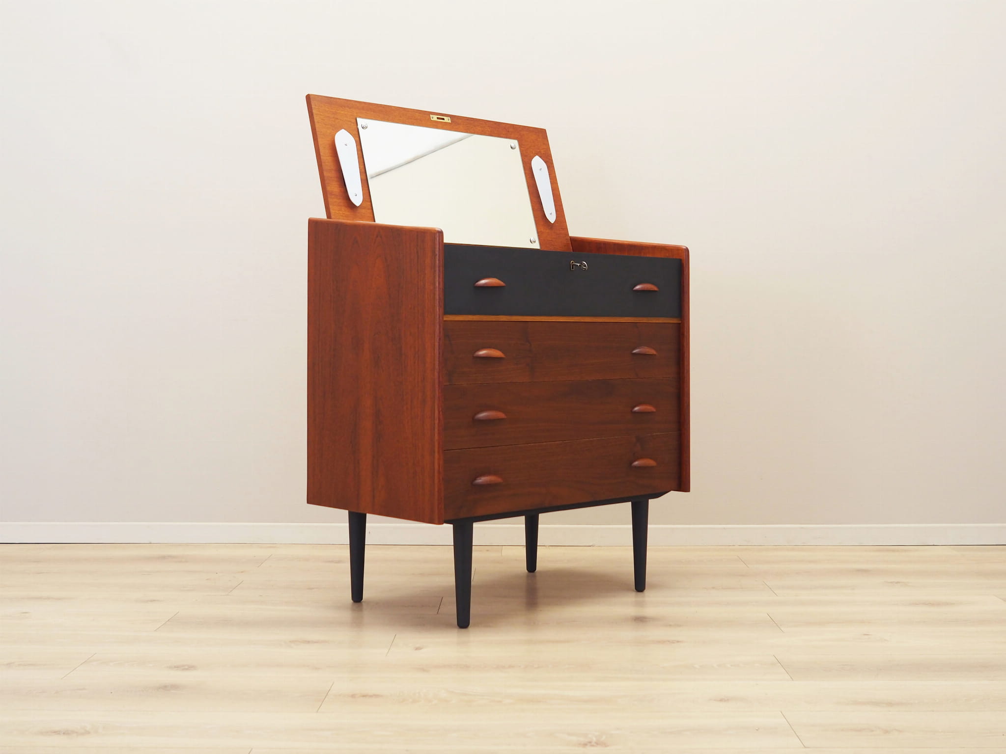 Vintage Chest of Drawers Teak Wood Brown 1970s