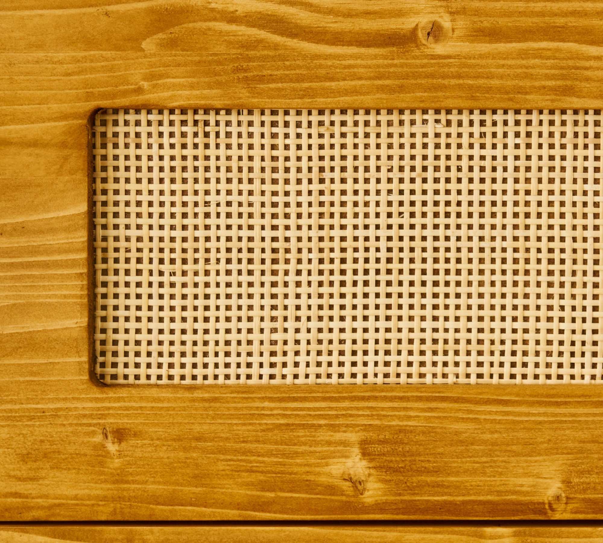 Kommode Tannenholz Schilfrohr-Faser Sand