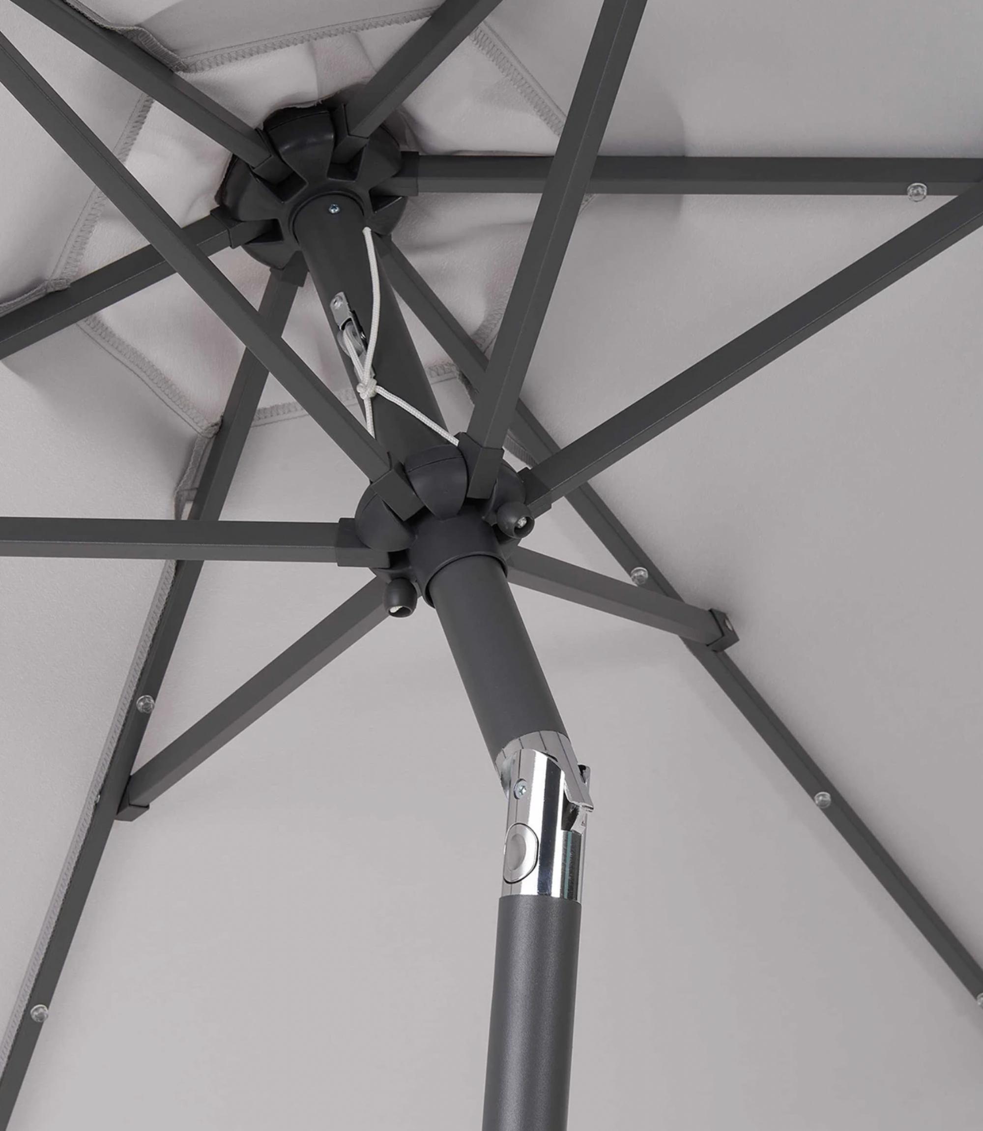 Sonnenschirm Aluminium Grau
