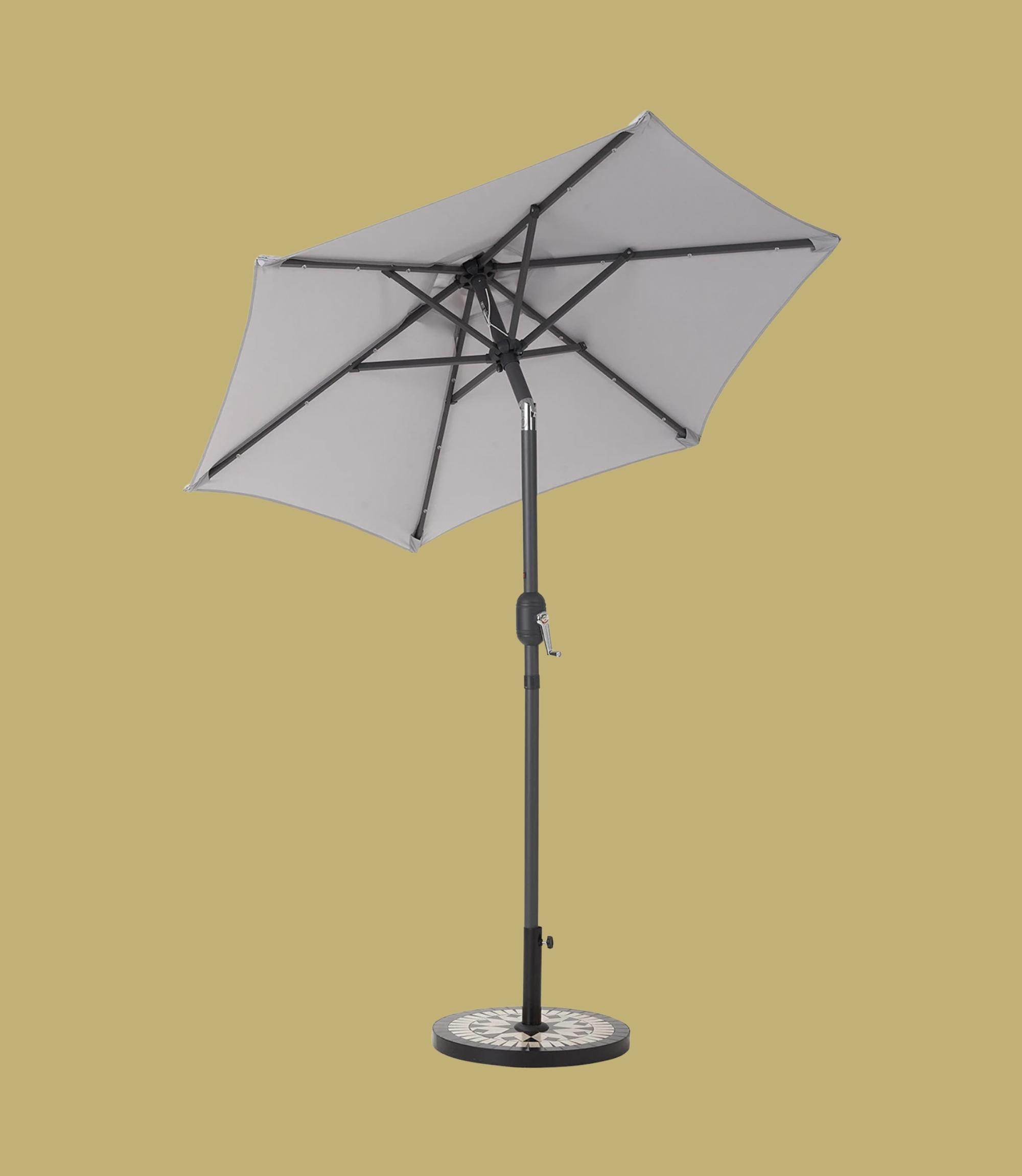 Sonnenschirm Aluminium Grau