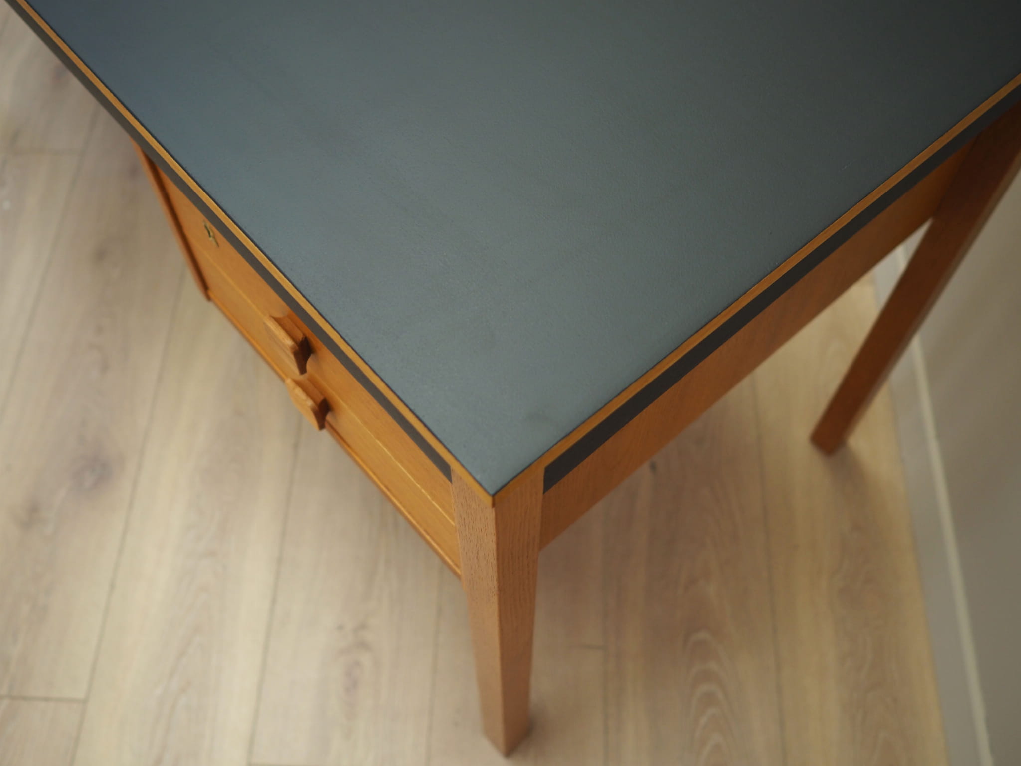 Vintage Desk Ash Wood Brown 1970s