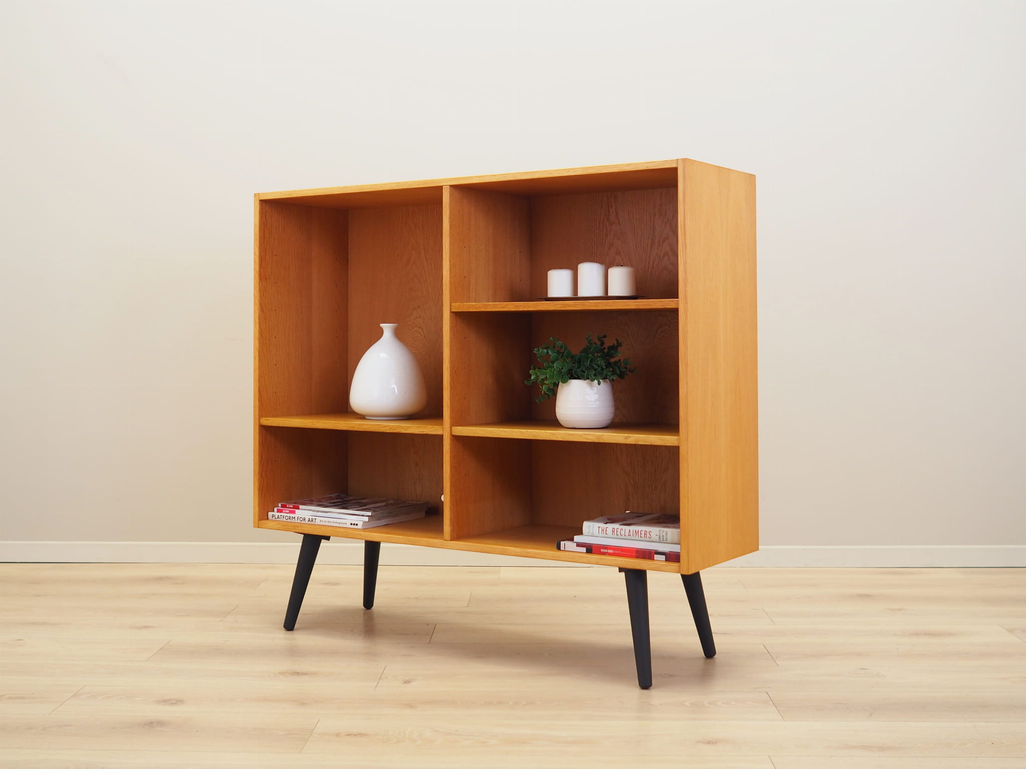 Bookshelf Wood Beige 1970s