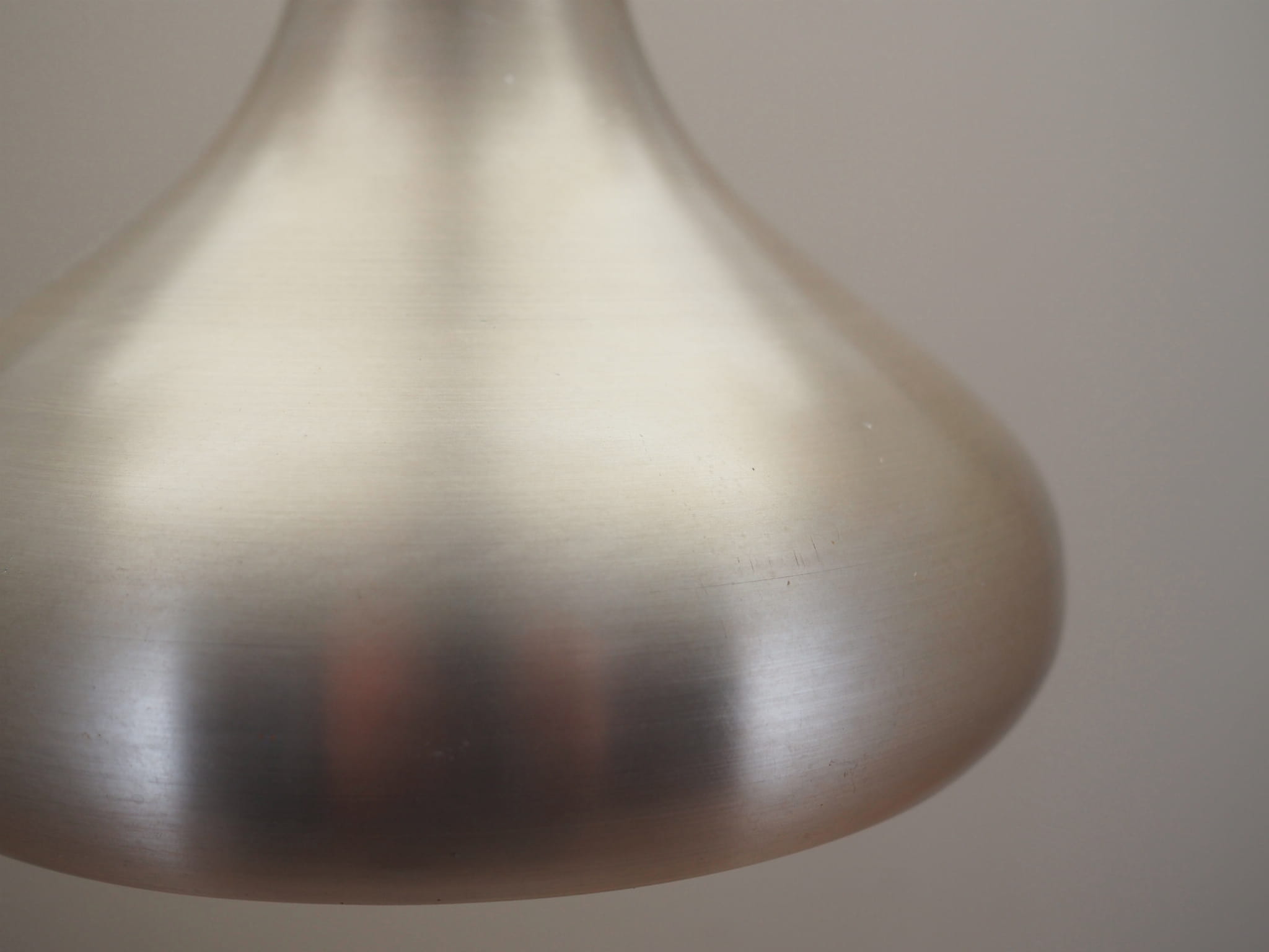 Lampada a sospensione metallo grigio anni '70
