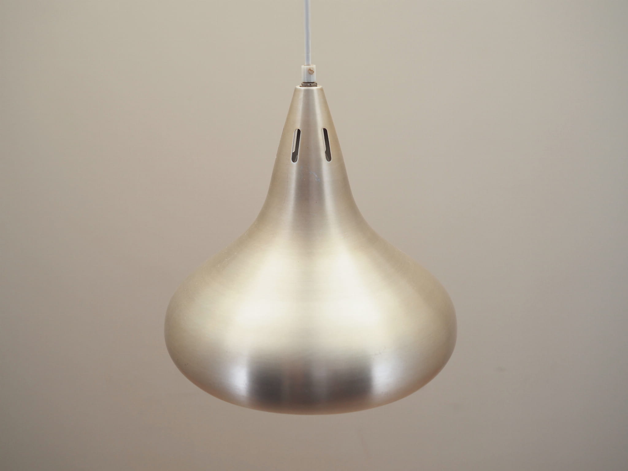 Lampada a sospensione metallo grigio anni '70