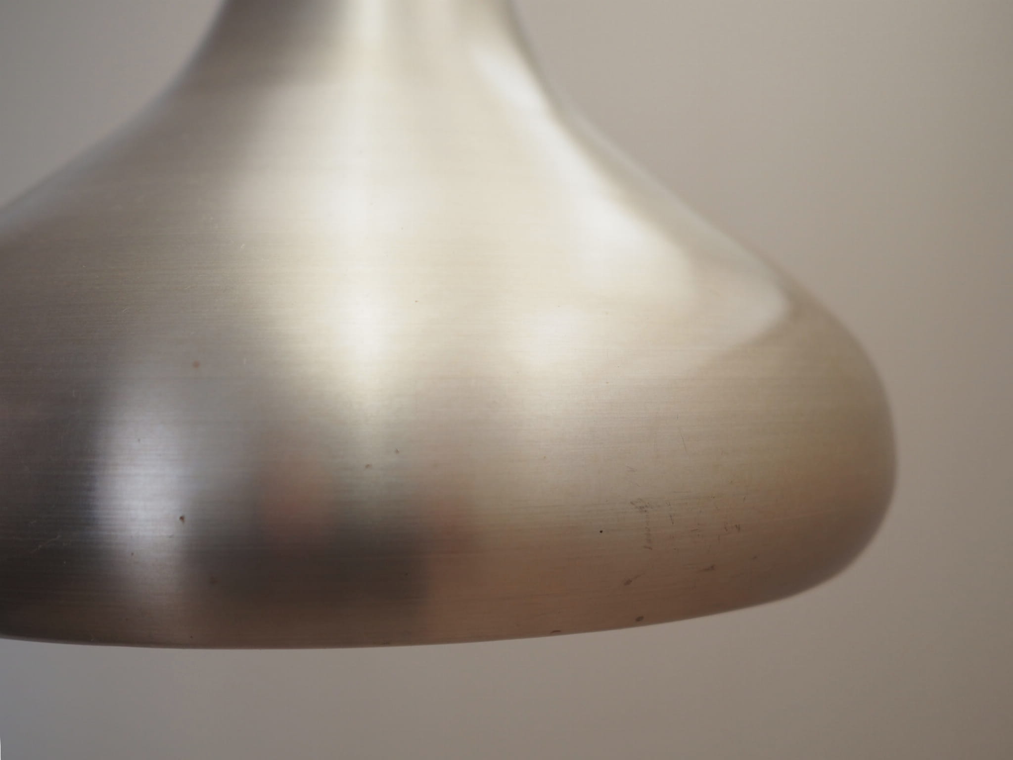 Lampada a sospensione metallo grigio anni '70