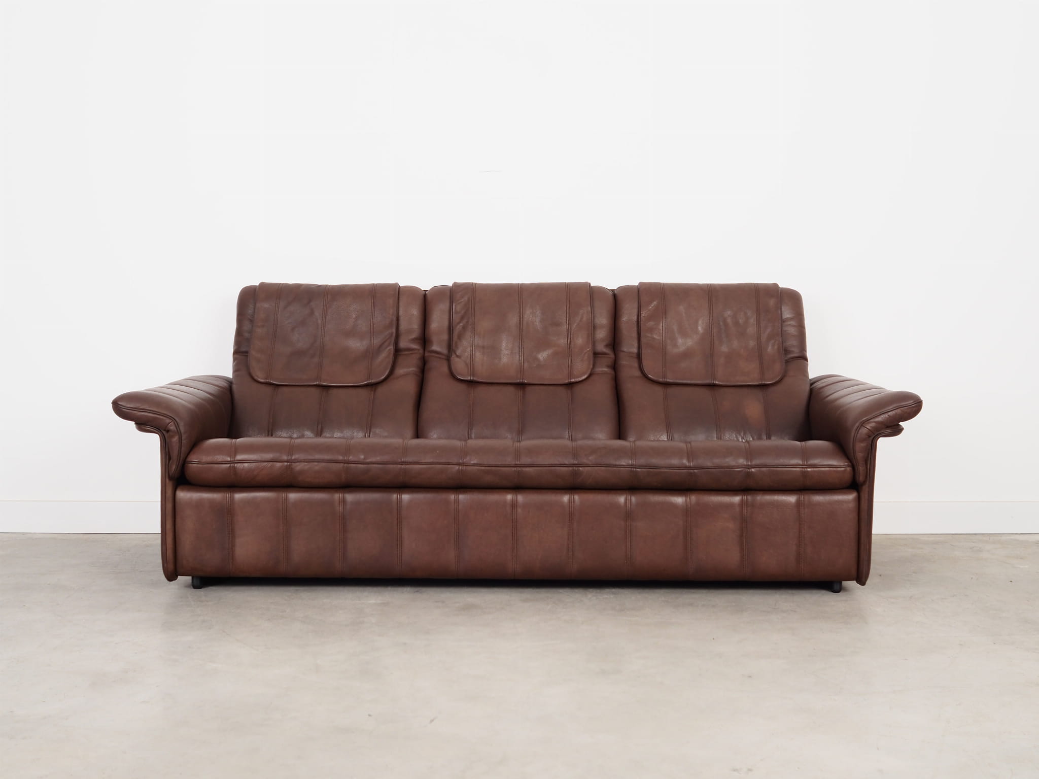 Sofa Leather Brown 1970s