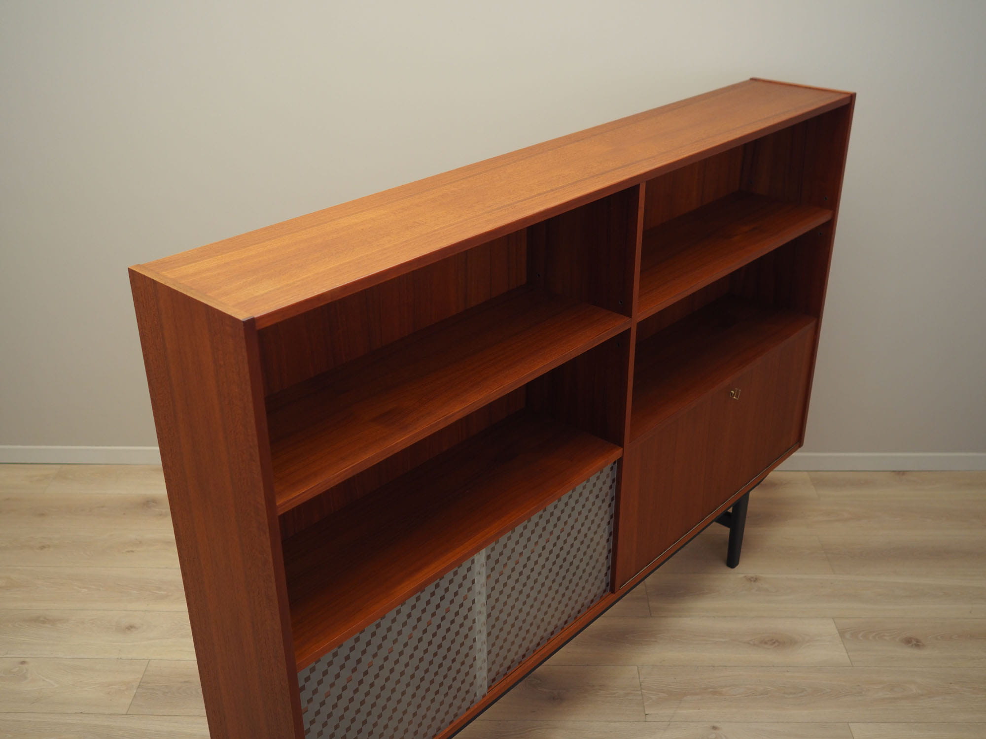 Vintage bookshelf teak brown 1970s