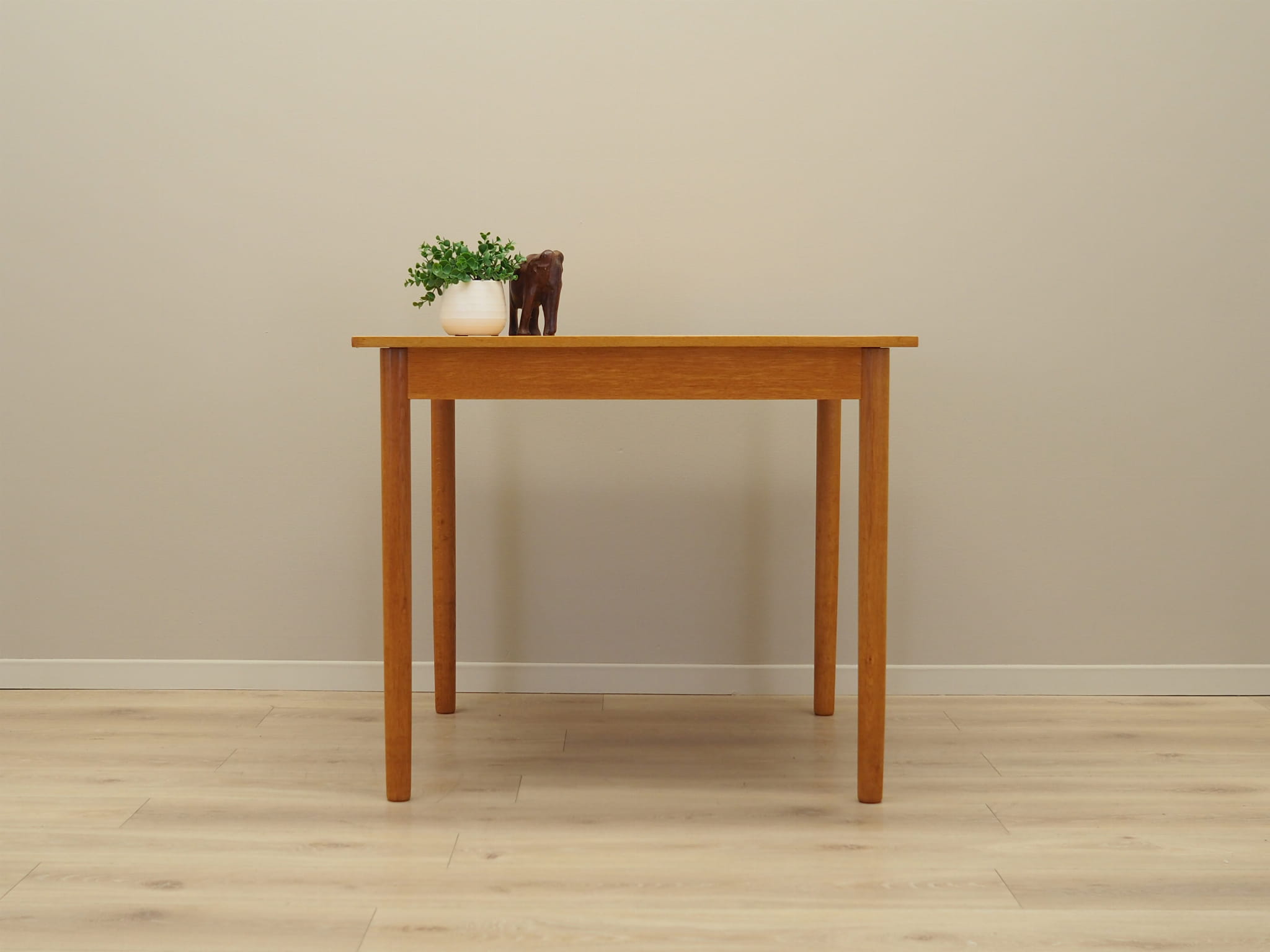 Vintage table ash wood brown 1960s