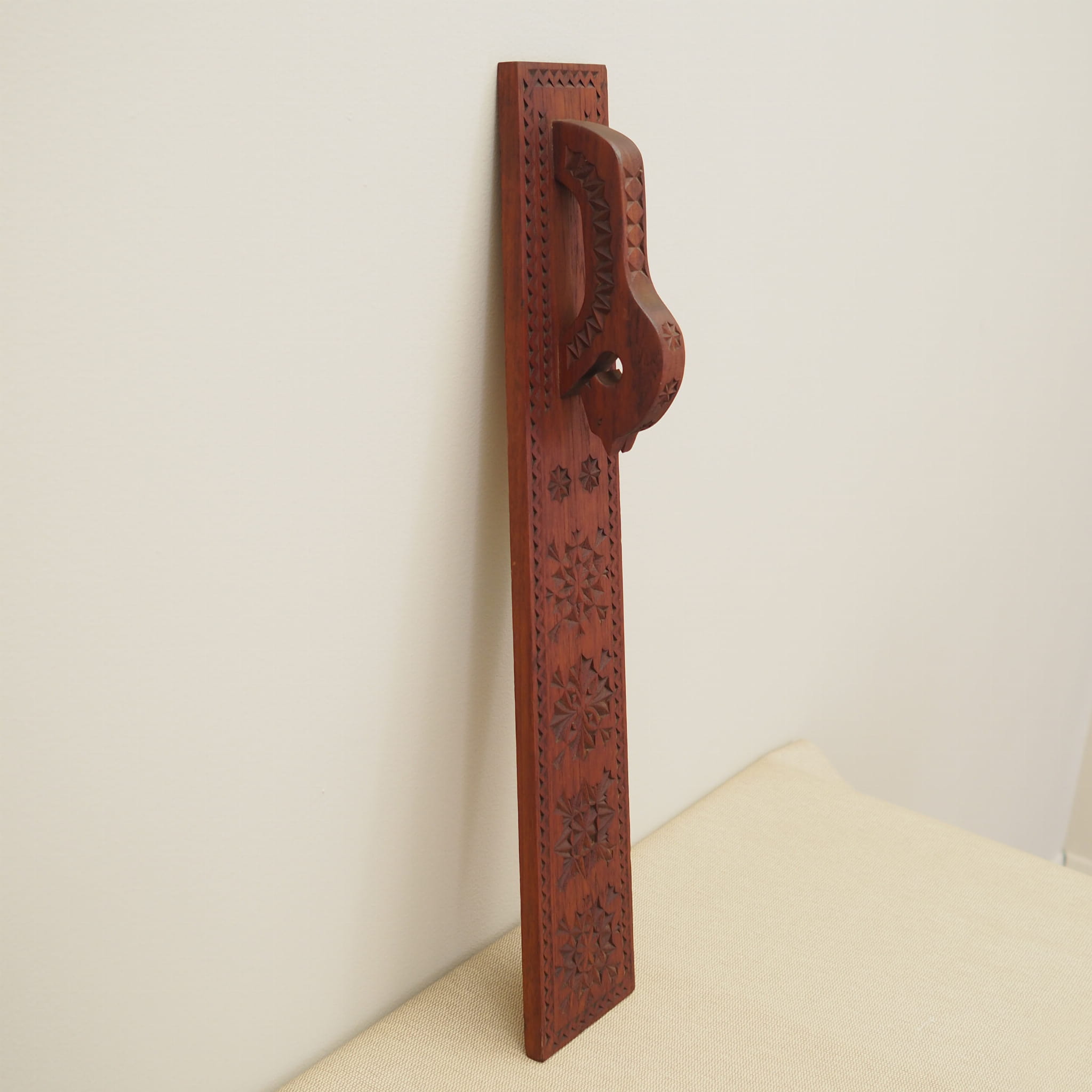 Vintage wall decoration wood brown 1970s